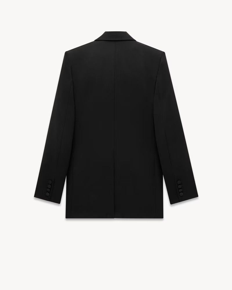 Saint Laurent Paris o1bcso1str1224 Double Breasted Jacket in Black Size XL / US 12-14 / IT 48-50 - 2 Thumbnail