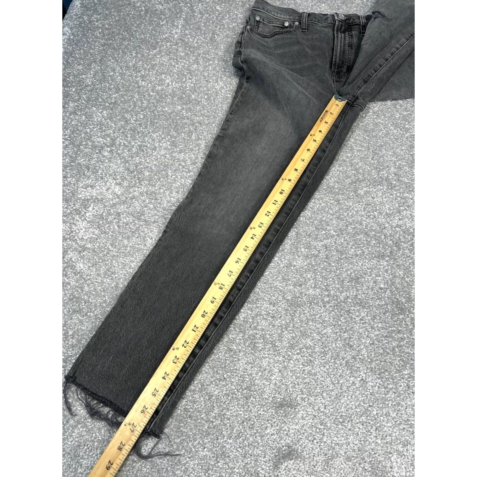 Madewell Madewell The Perfect Vintage Jeans Womens 28 Black Denim Knee Rip Edition 30x27 Size 28" / US 6 / IT 42 - 3 Thumbnail