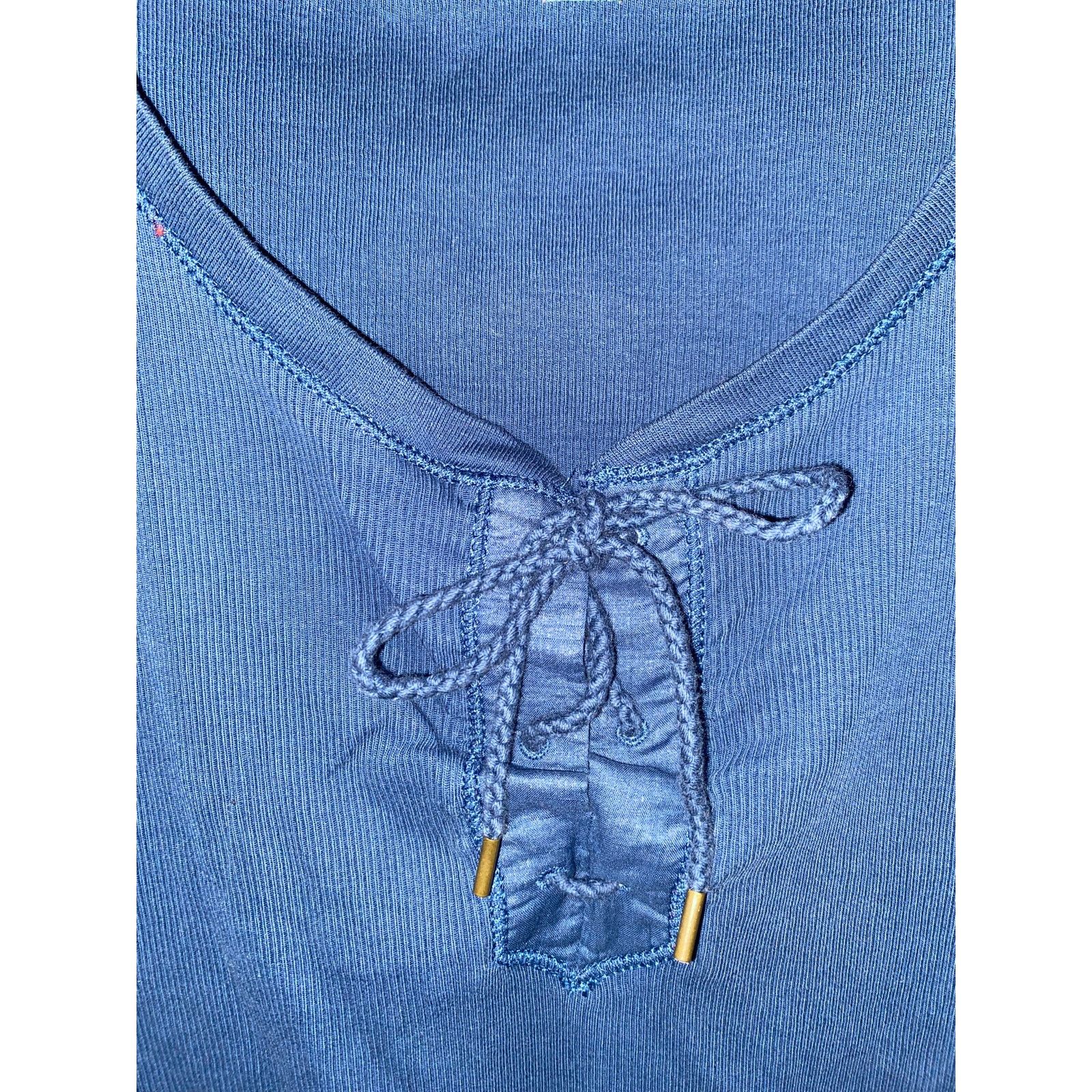 Ralph Lauren Ralph Lauren Blue Lace Up Tee Women's 2X Size XXL / US 16-18 / IT 52-54 - 6 Thumbnail