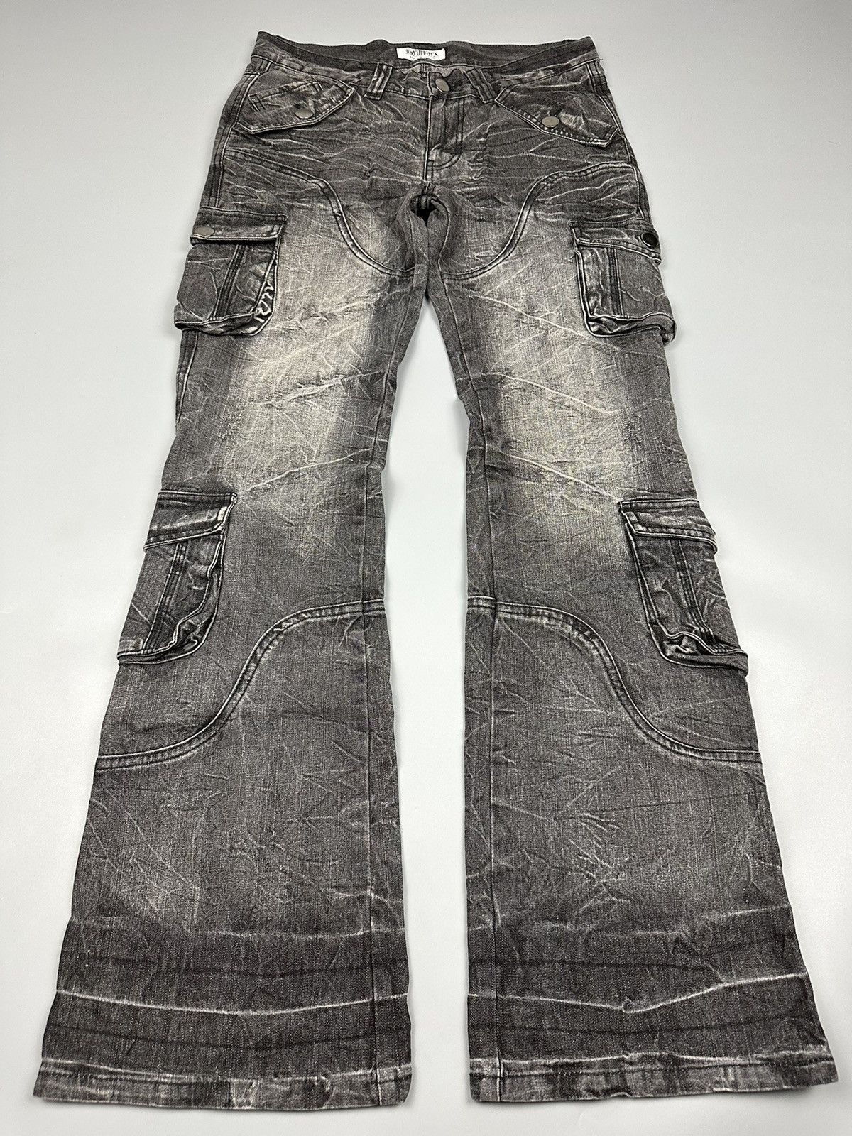 If Six Was Nine × Le Grande Bleu (L.G.B.) 🔥Sick🔥Seditionaries Lowbox Multipocket Whiskered Flare Denim Size US 33 - 3 Thumbnail