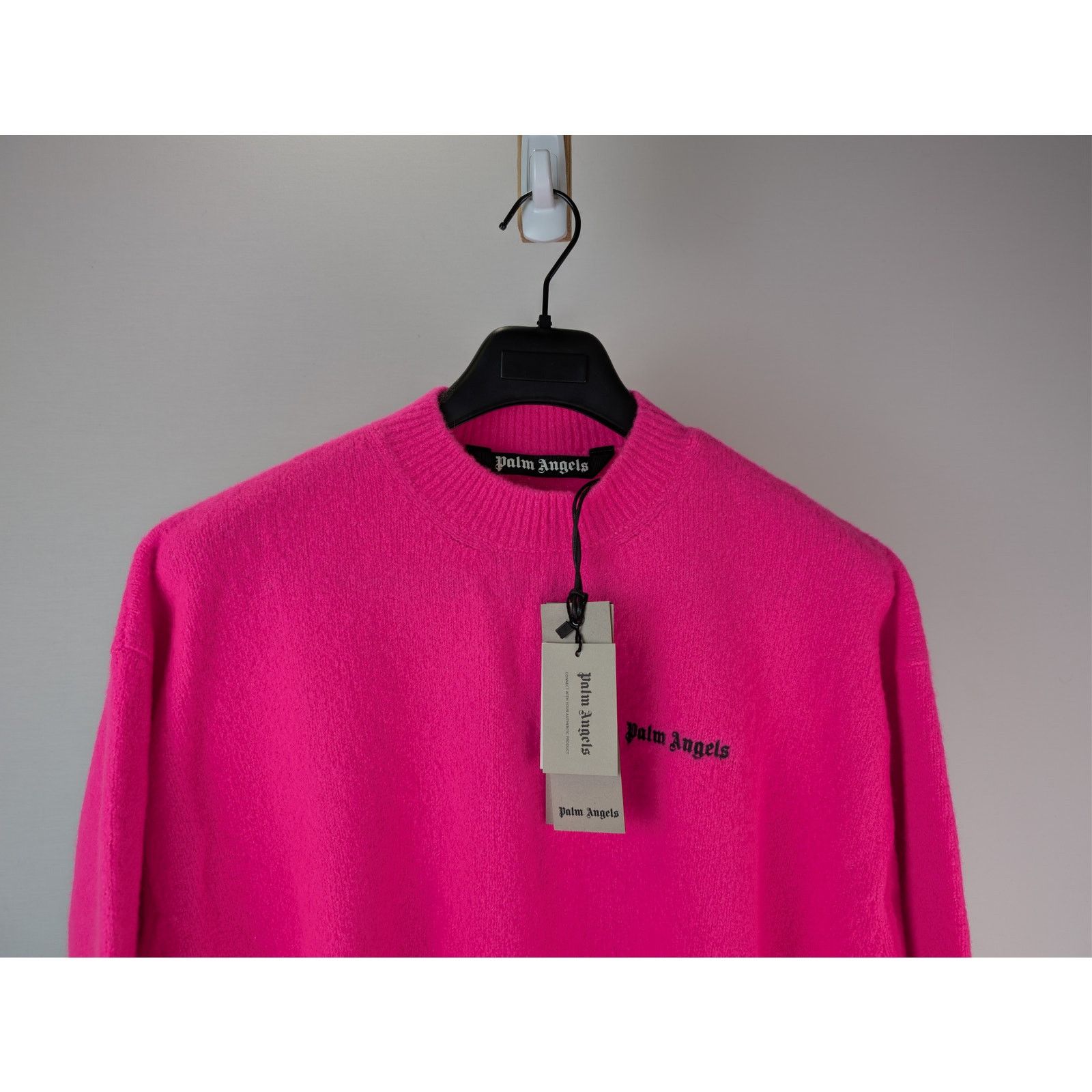 Palm Angels o1rshd1 Basic Logo Sweater in Fuchsia / Black Size US XS / EU 42 / 0 - 3 Thumbnail