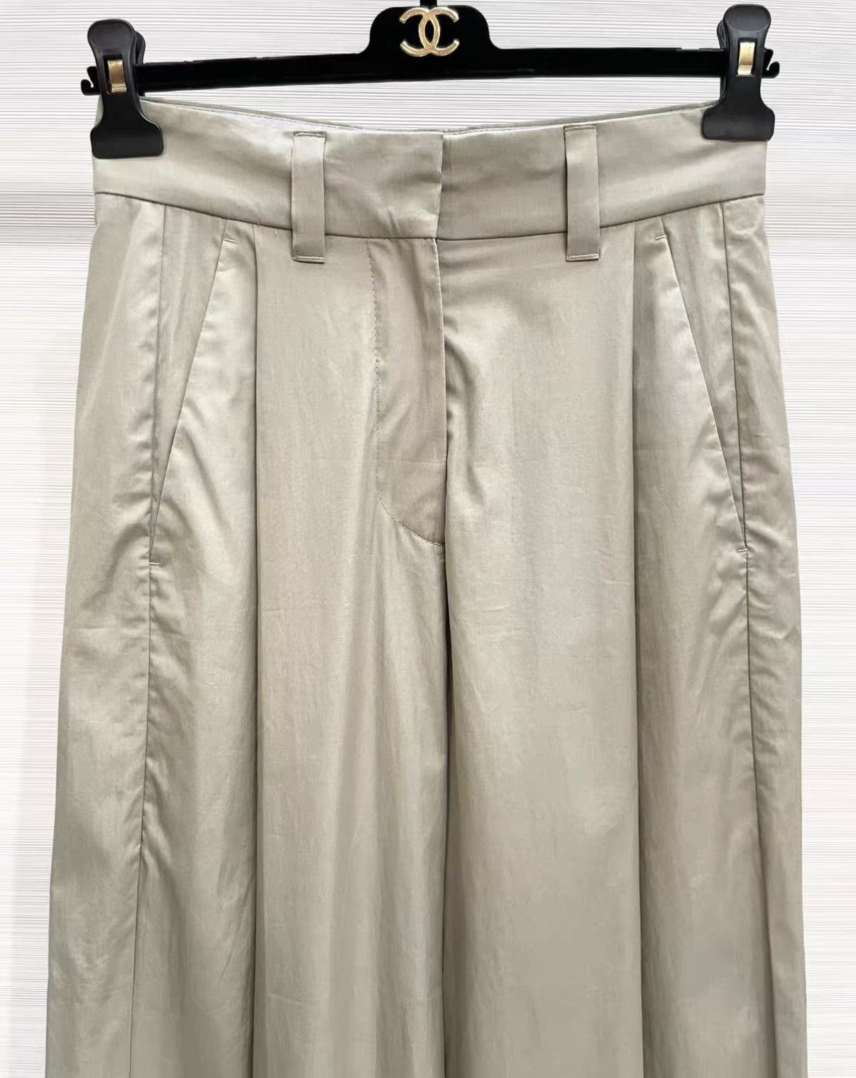 Brunello Cucinelli Brunello Cucinelli Classic Beige Casual Wide-Leg Pants J33 Size 25" / US 0 / IT 36 - 3 Thumbnail