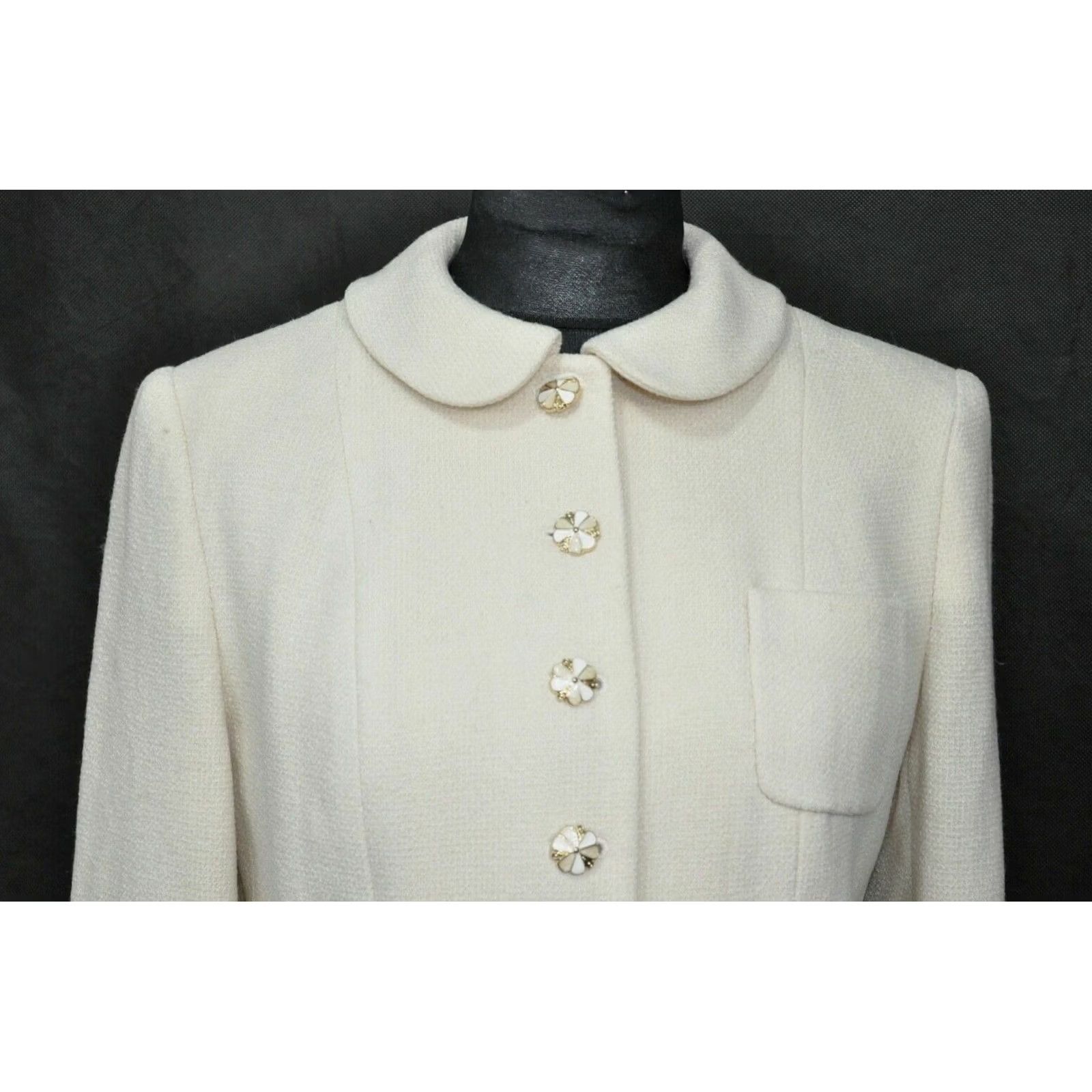 Ralph Lauren Purple Label Ralph Lauren Purple Label Blazer Women's Beige Wool Size 10 Size L / US 10 / IT 46 - 5 Thumbnail