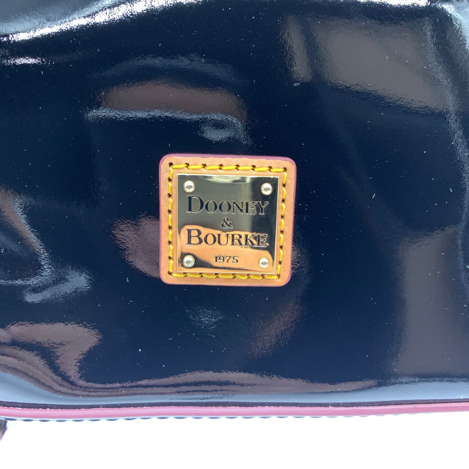 Dooney & Bourke Dooney & Bourke Black Patent Leather Small Hobo Purse Size ONE SIZE - 8 Thumbnail