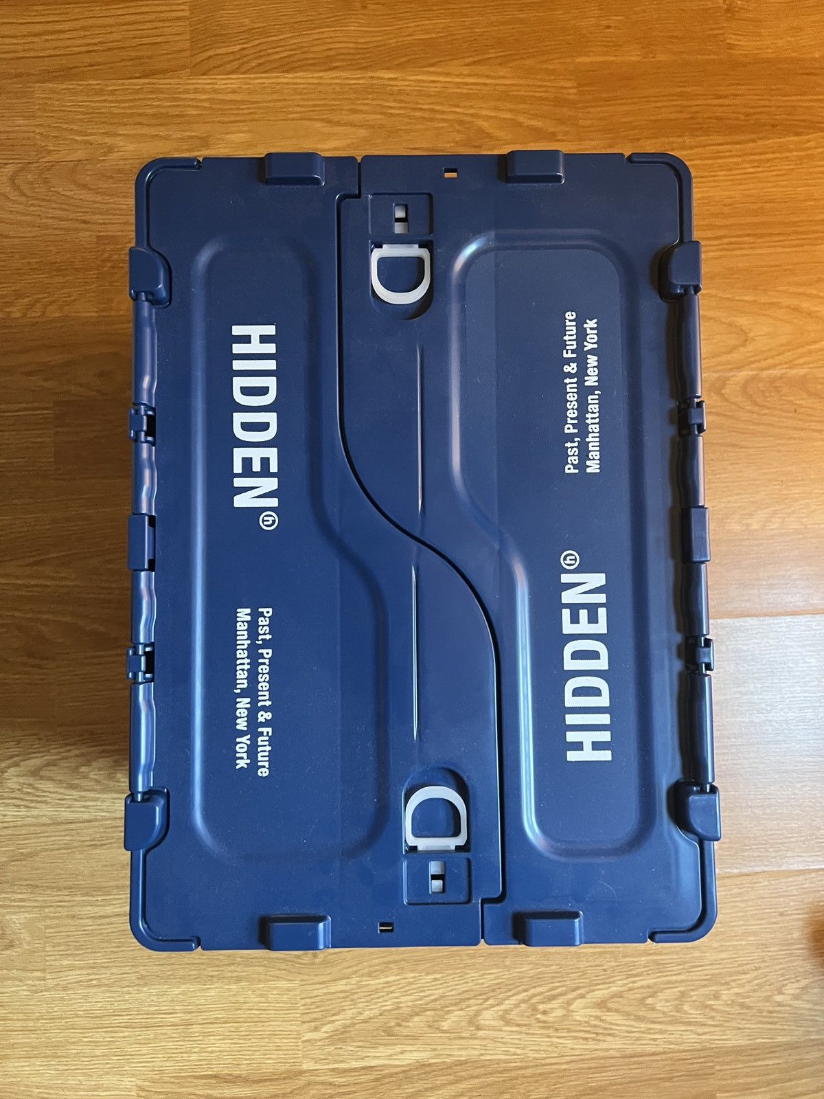 image of Hidden Ny Collapsable Navy Crate in Blue, Men's