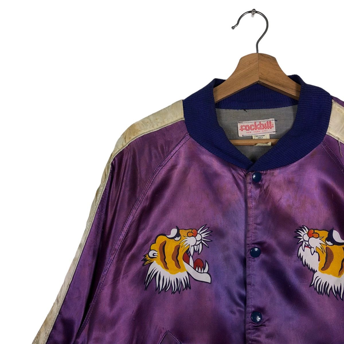Japanese Brand 🔥90’s Rockbull Sukajan Jacket Satin Big Logo Made in USA Size US L / EU 52-54 / 3 - 6 Thumbnail