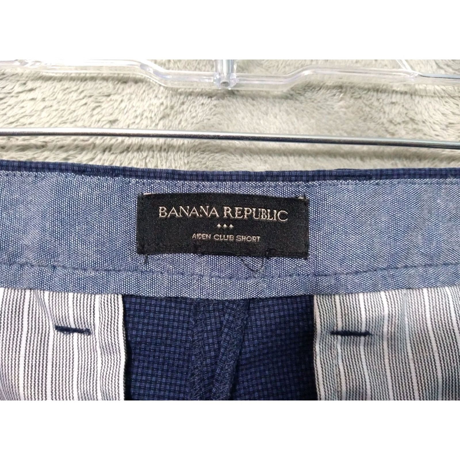 Banana Republic Banana Republic Shorts Mens 34 Blue Aiden Club Flat Front Mid Rise Stretch Casual Chino Pockets Mens Regular 34 in Blue Size US 34 / EU 50 - 7 Thumbnail