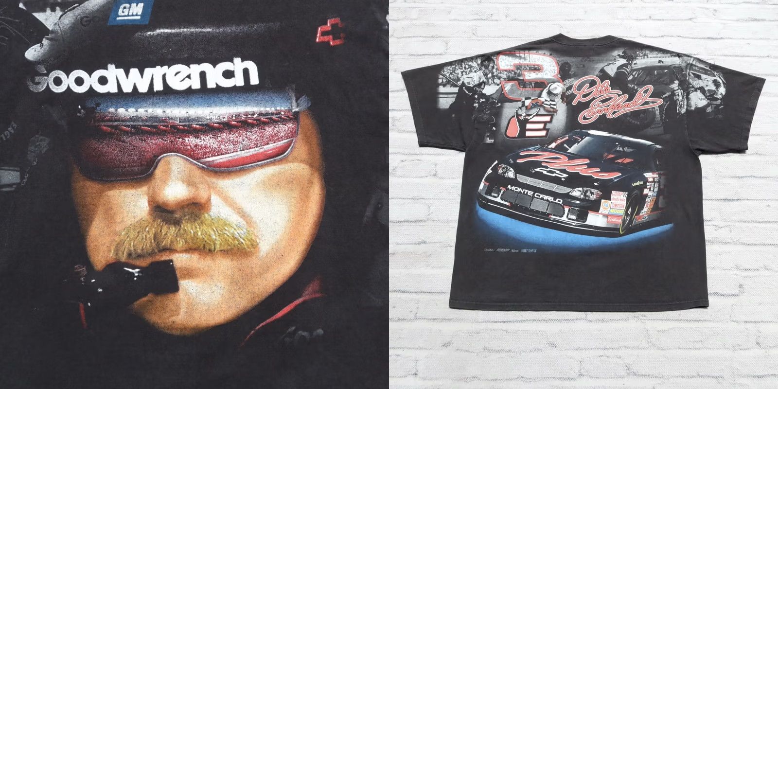 NASCAR Vintage Dale Earnhardt All Over Print Big Face Shirt XL Black Mens NASCAR Size US XL / EU 56 / 4 - 9 Thumbnail