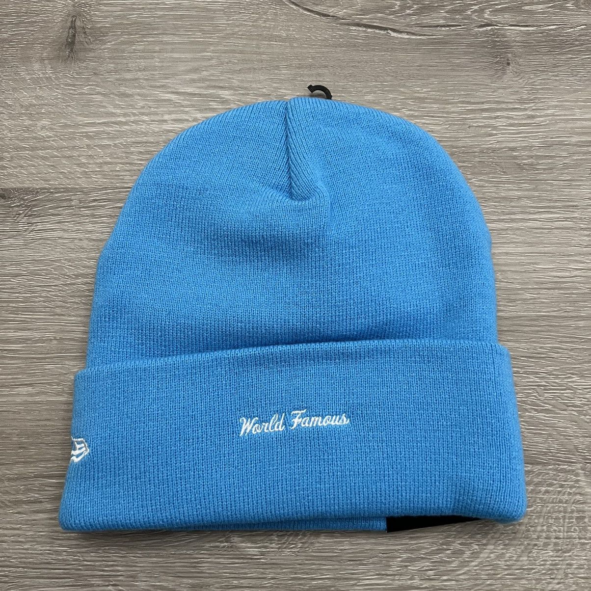 New Era × Supreme Supreme New Era Box Logo Beanie FW25 Cyan Size ONE SIZE - 5 Thumbnail