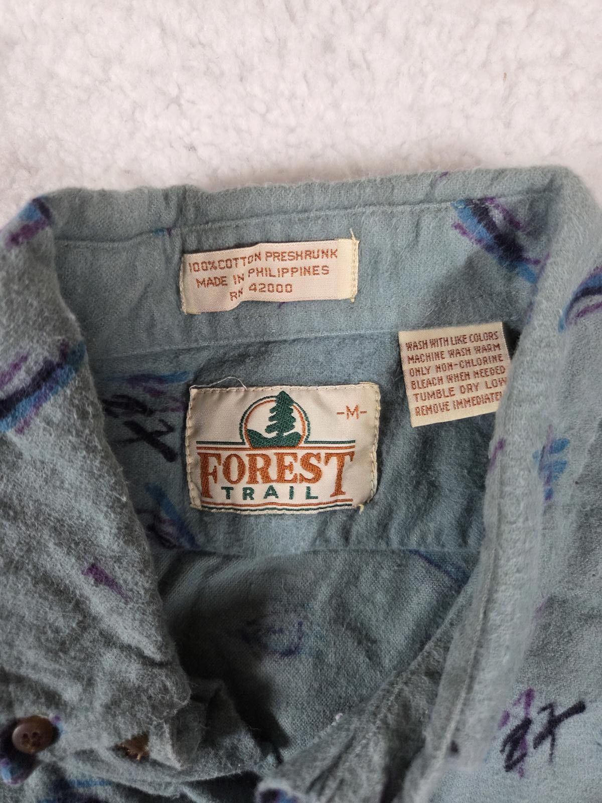 Other Forest Trail Men's Long Sleeve Button-Up Shirt, Medium Size US M / EU 48-50 / 2 - 2 Thumbnail