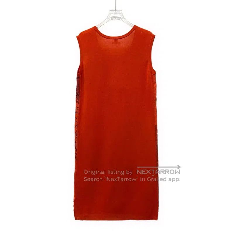 Hermes Hermes Red graffiti printed silk round-neck sleeveless kni Size XS / US 0-2 / IT 36-38 - 2 Thumbnail