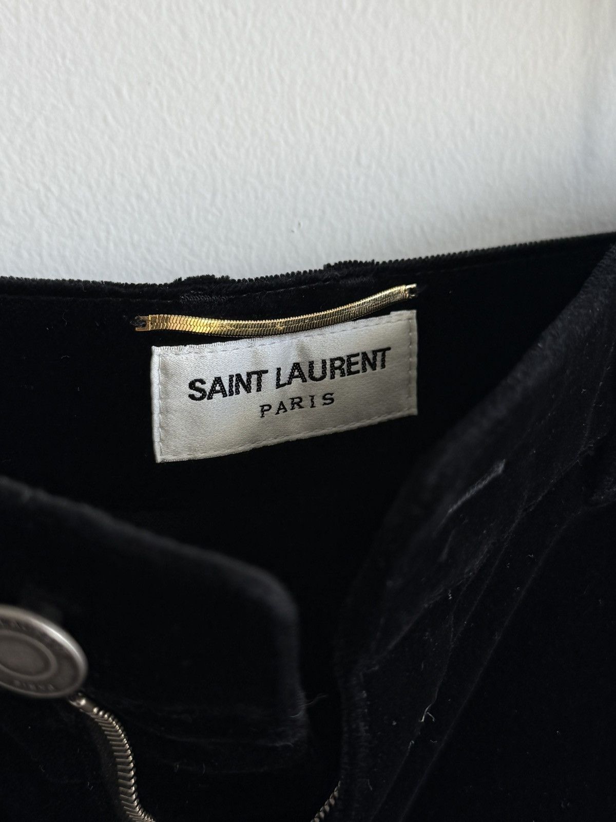 Saint Laurent Paris Hedi Velvet Denim YSL Pants Size US 29 - 6 Thumbnail