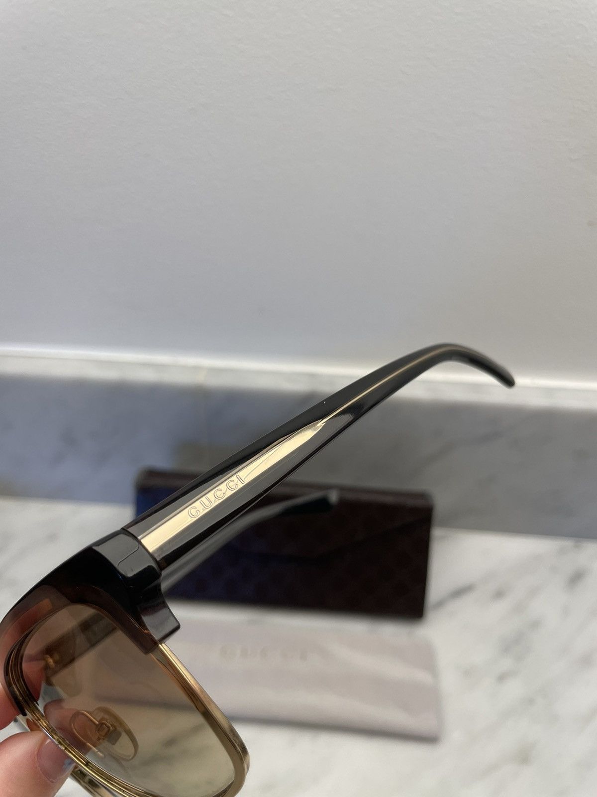 Gucci Gucci gg 4246 🔥 sunglasses with leather monogram case Size ONE SIZE - 4 Thumbnail