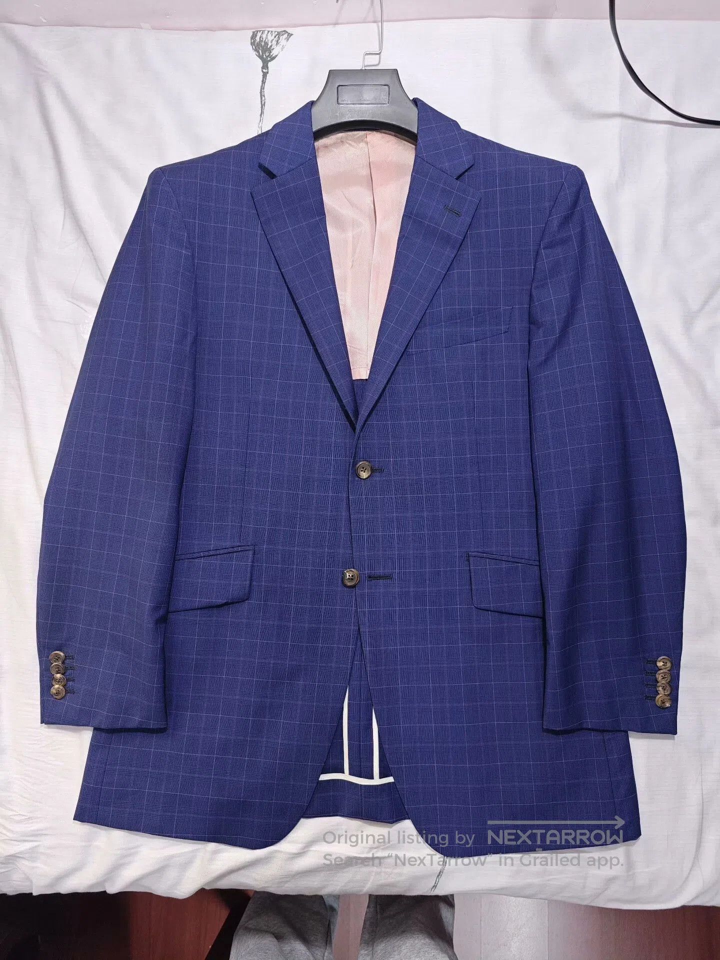 Japanese Brand Custom Italian Wool-Blend Suit Jacket. Size US M / EU 48-50 / 2 - 5 Thumbnail
