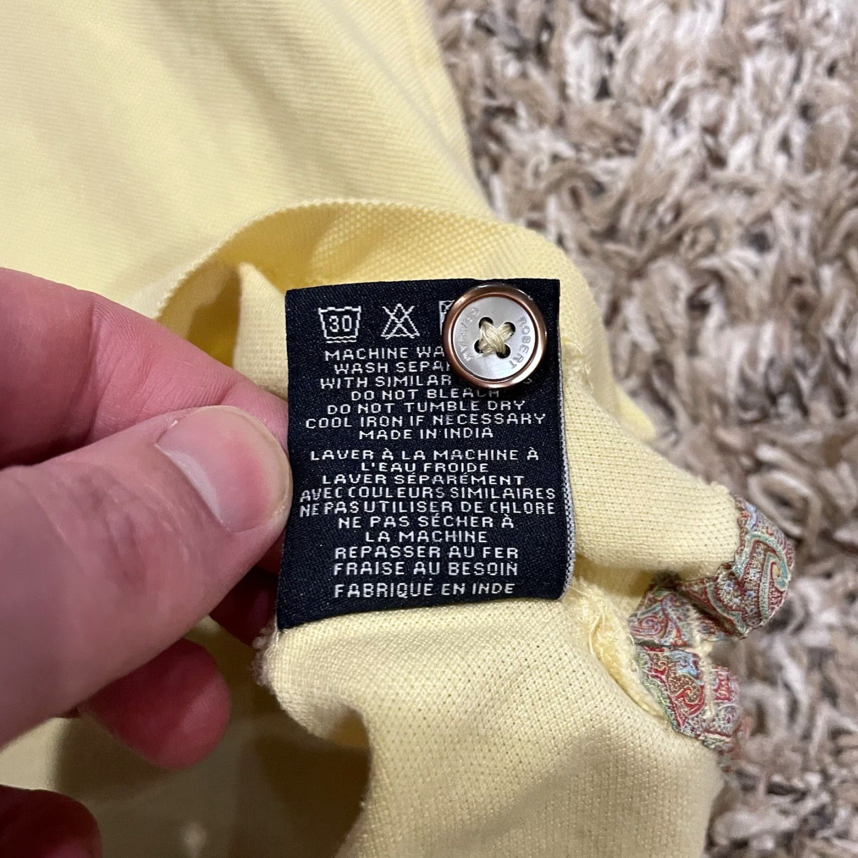 Robert Graham Robert Graham Polo Shirt Mens XL Yellow Short Sleeve Classic Fit 100% Cotton Button Collared Solid Art City Classic Size US XL / EU 56 / 4 - 6 Thumbnail