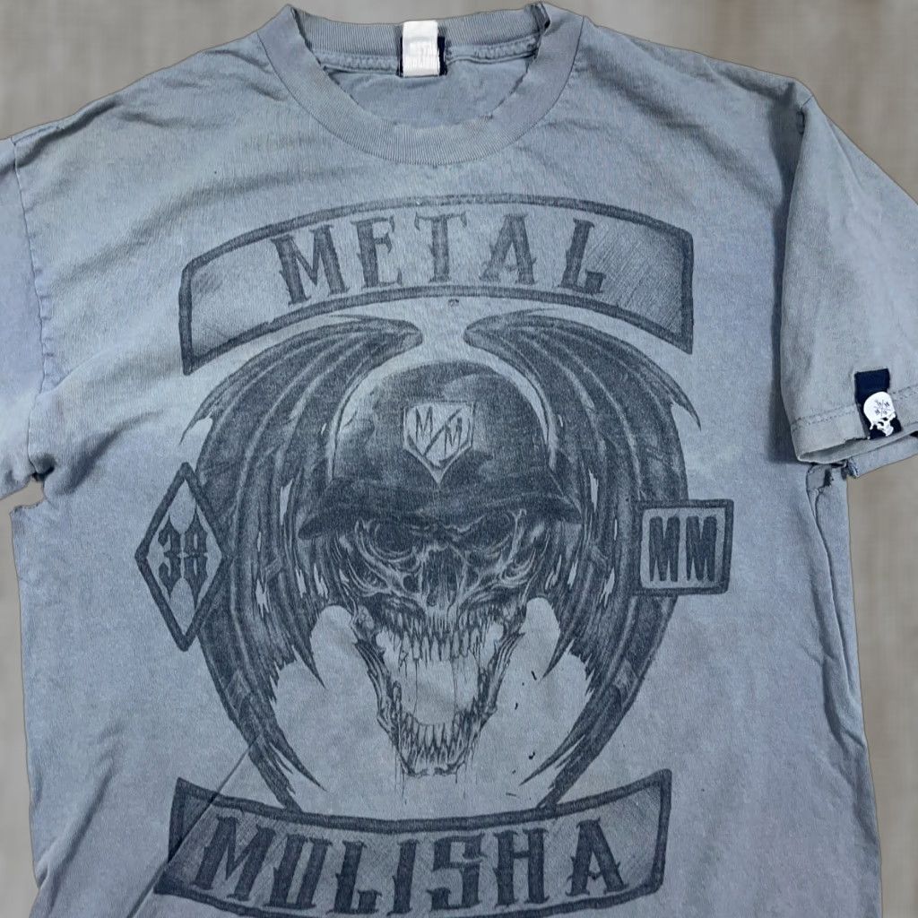 Metal Mulisha VINTAGE Metal Mulisha Shirt Men Large Gray Tee Thrashed Grunge Destroyed MMA Shirt Size US L / EU 52-54 / 3 - 1 Thumbnail