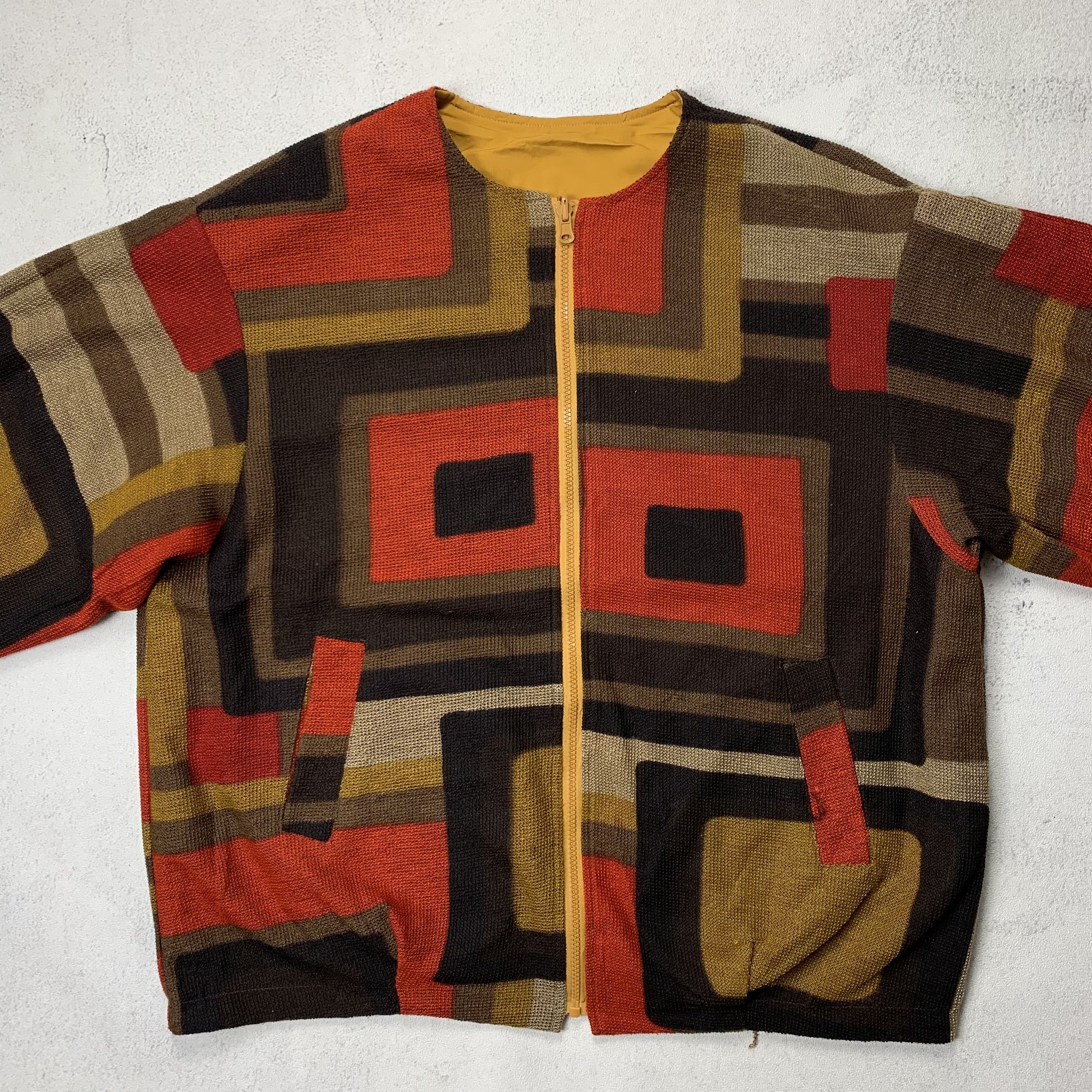 Japanese Brand Rivet & Surge Reversible Jacket Abstract Pattern Size US M / EU 48-50 / 2 - 4 Thumbnail
