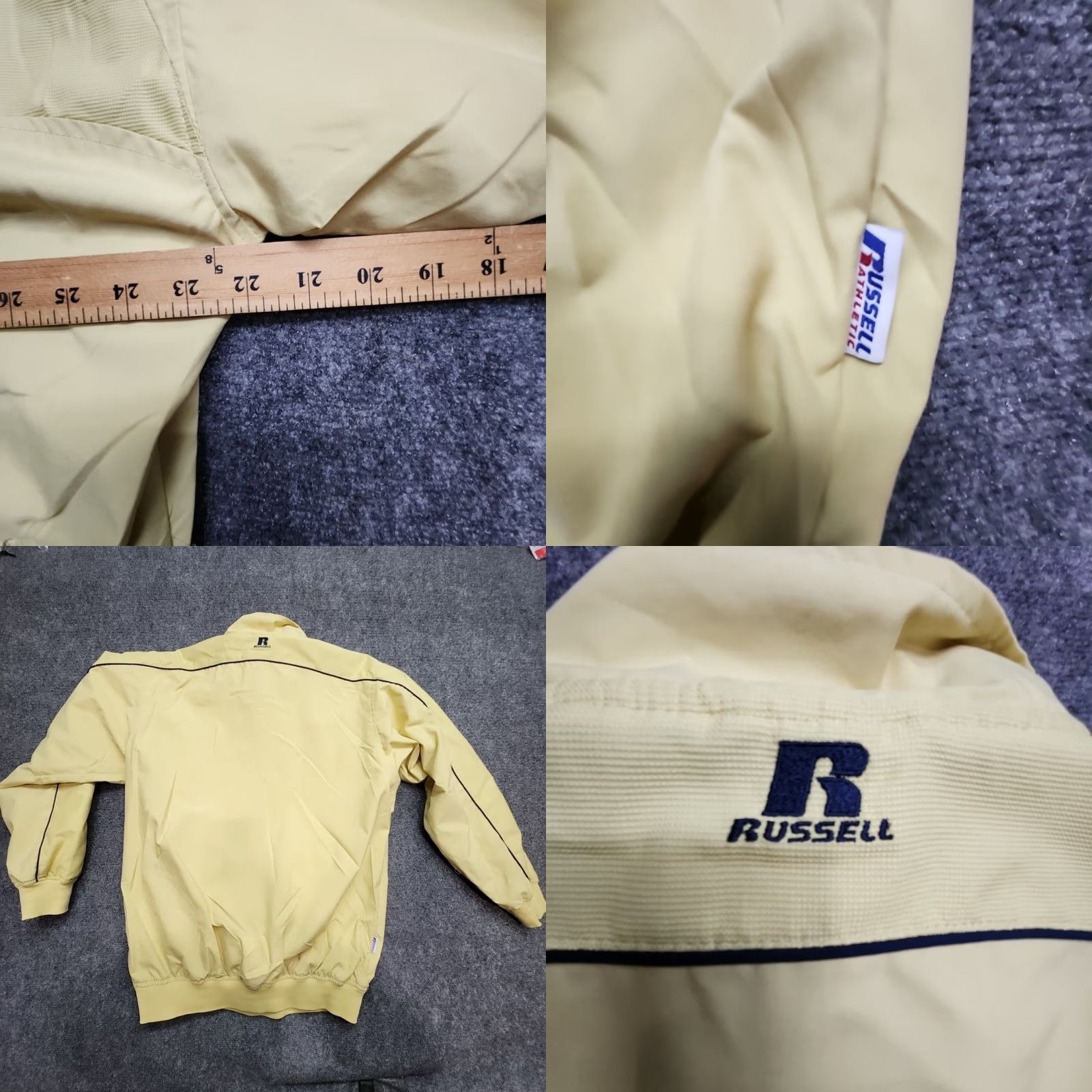 Russell Athletic VINTAGE Georgia Tech Windbreaker Men Medium Russell Athletic Team Issue Pullover Yellow M Jacket Size US M / EU 48-50 / 2 - 10 Thumbnail