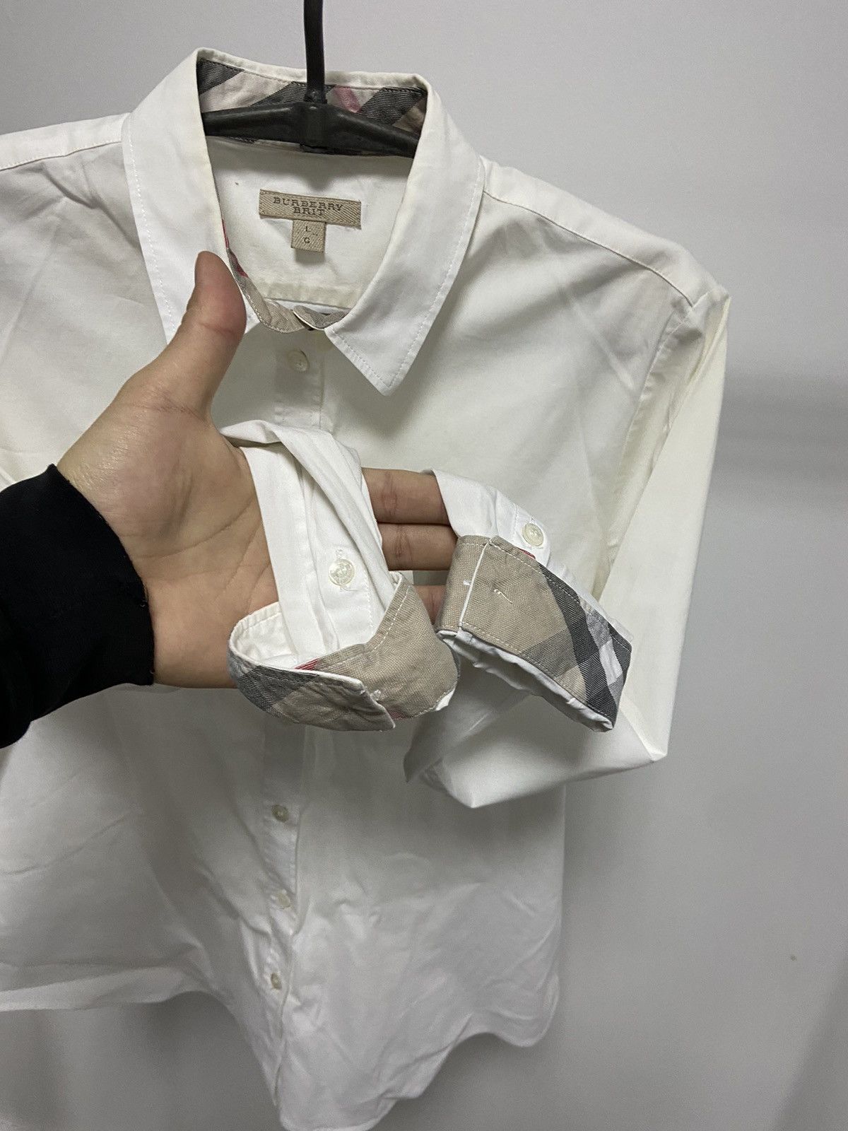 Burberry × Vintage Burberry Brit Vintage Button Ups nova check women's Size L / US 10 / IT 46 - 3 Thumbnail