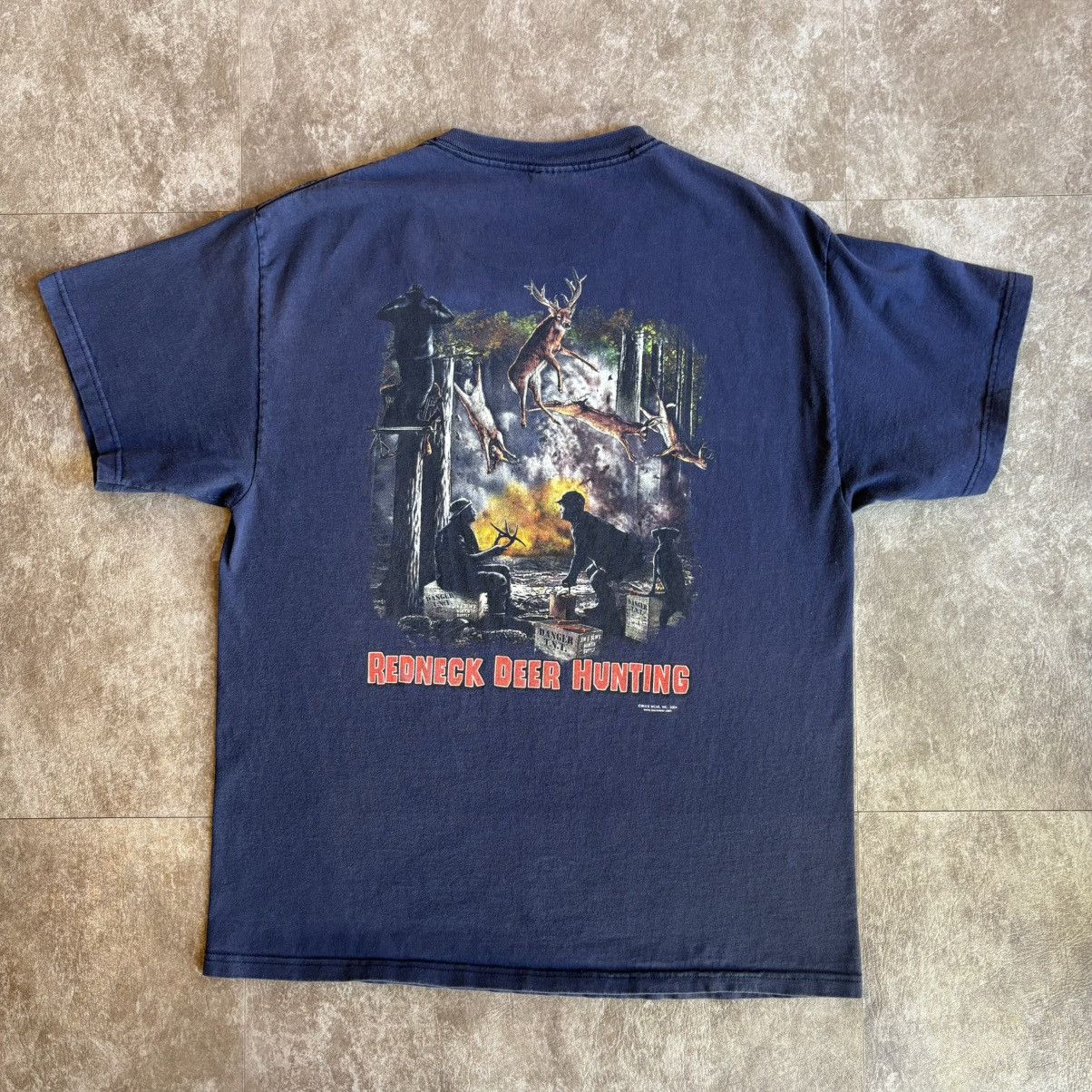 Vintage Vintage 2000s Red Neck Sportsman Deer Hunting T Shirt Size US L / EU 52-54 / 3 - 2 Thumbnail