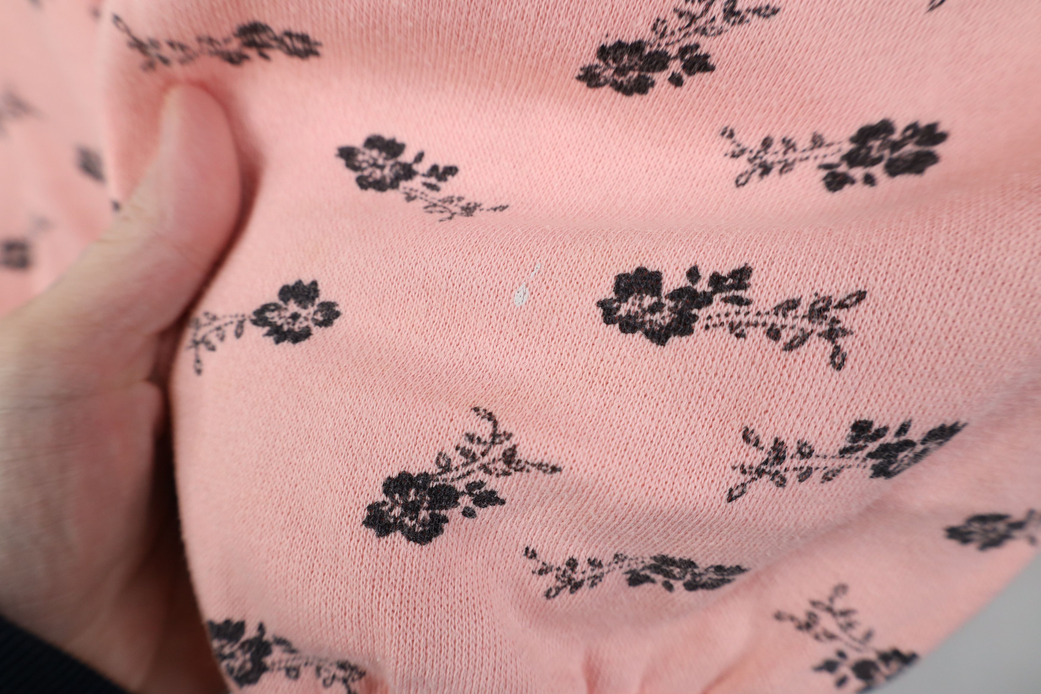 Vintage Vintage 90s Streetwear Flower Henley Sweatshirt Pink Size L / US 10 / IT 46 - 4 Thumbnail
