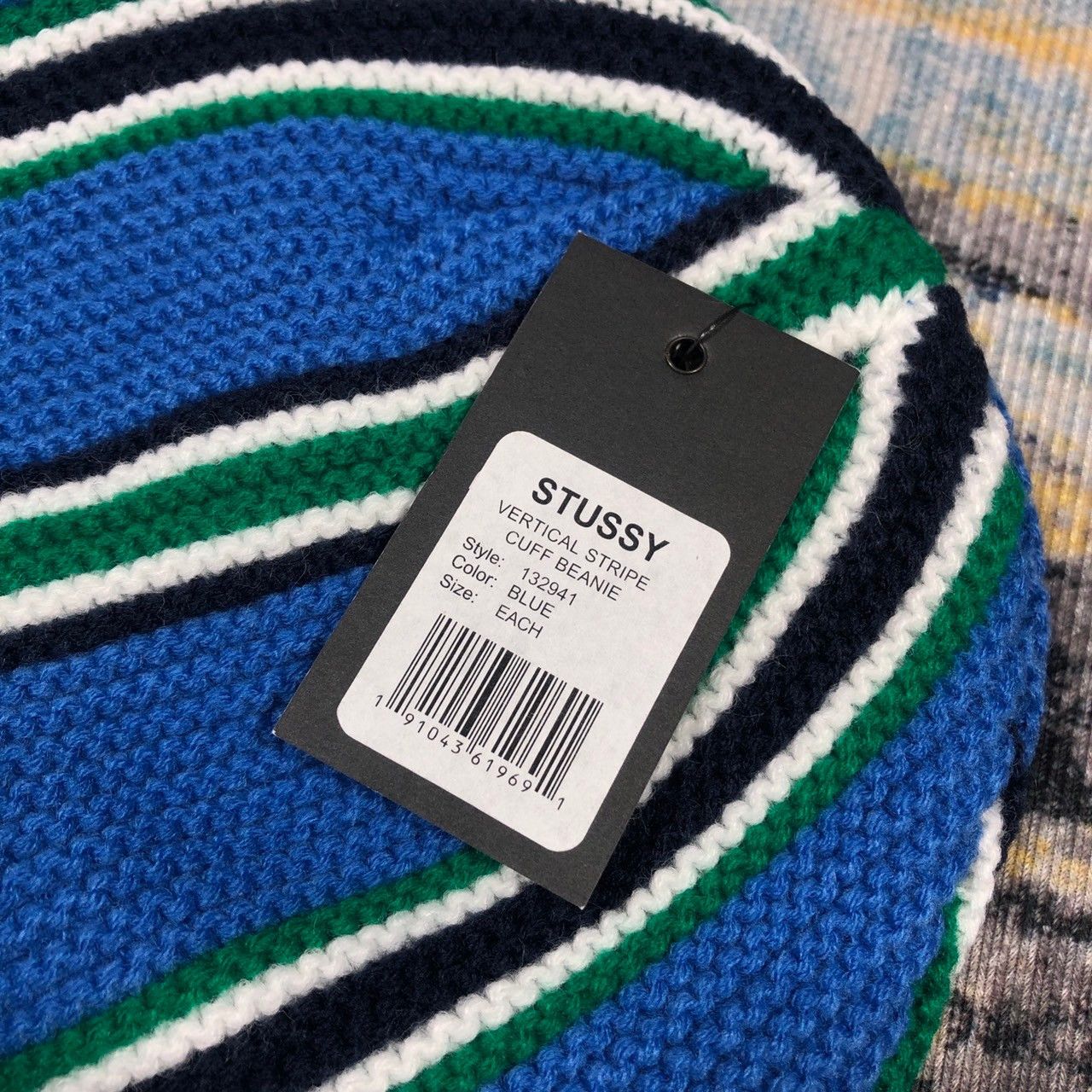 Stussy × Vintage Stussy Vertical Stripe Cuff Beanie Size ONE SIZE - 6 Thumbnail
