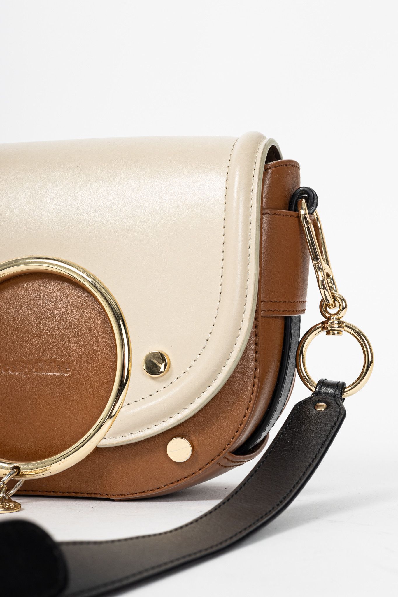 See by Chloe See by Chloe Mara Cement Beige Cutout-Flap Shoulder Bag Size ONE SIZE - 8 Thumbnail