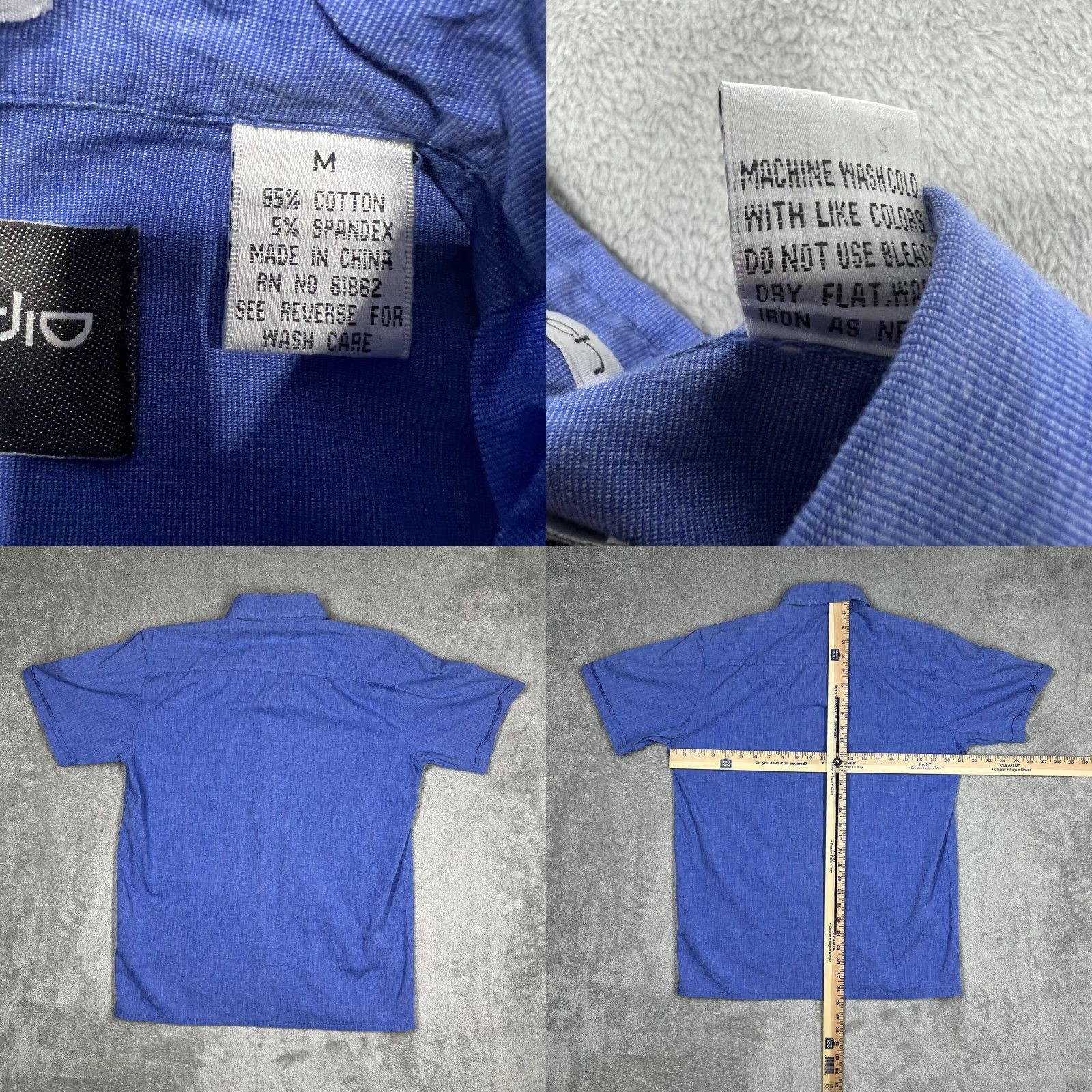 Vintage VINTAGE Substudio Mens Button-Up Shirt Regular M Stretch Royal Blue Cotton Spandex EUC Size US M / EU 48-50 / 2 - 8 Thumbnail
