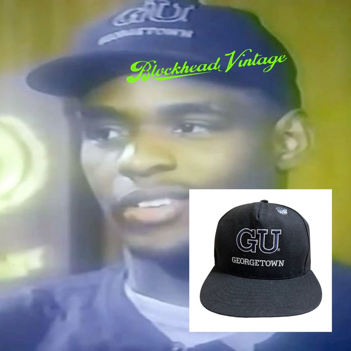 image of Georgetown Hoyas Roman Snapback Hat Vintage Chris Webber in Black, Men's