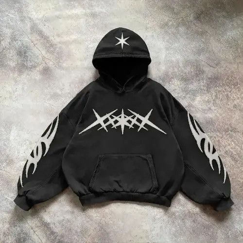 VIBE Vintage Hip Hop Loose Casual Hooded Sweatshirt XL Size US XL / EU 56 / 4 - 1 Thumbnail