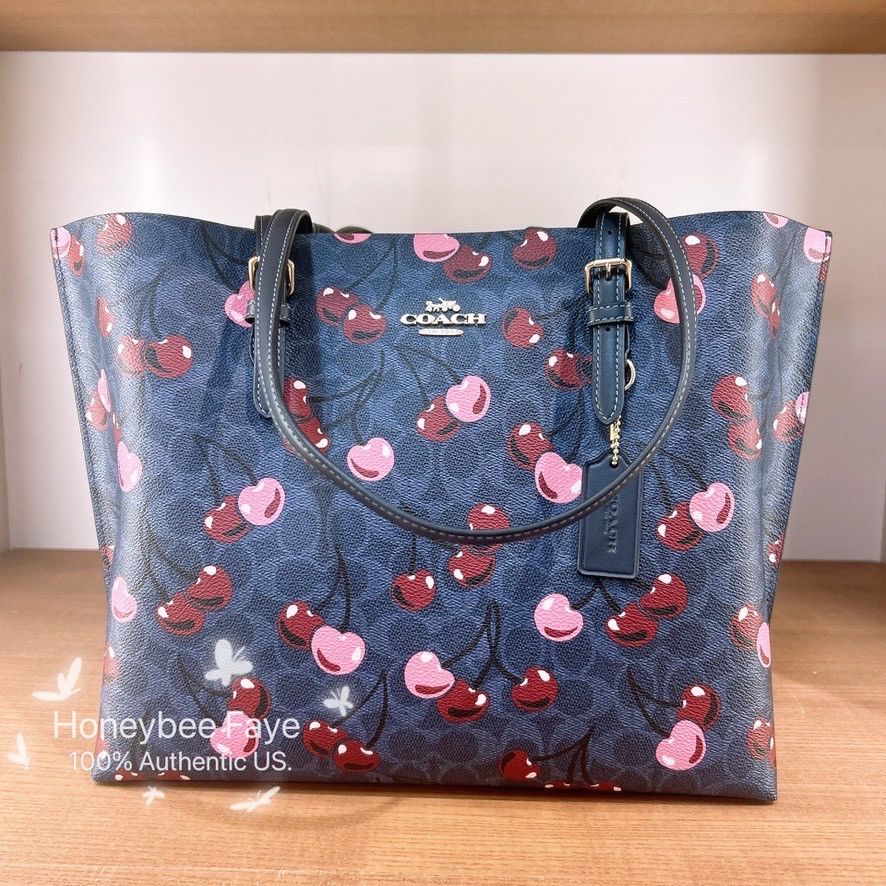 Coach Mollie Tote In Signature Canvas With Cherry Print CAA73 Size ONE SIZE - 1 Thumbnail