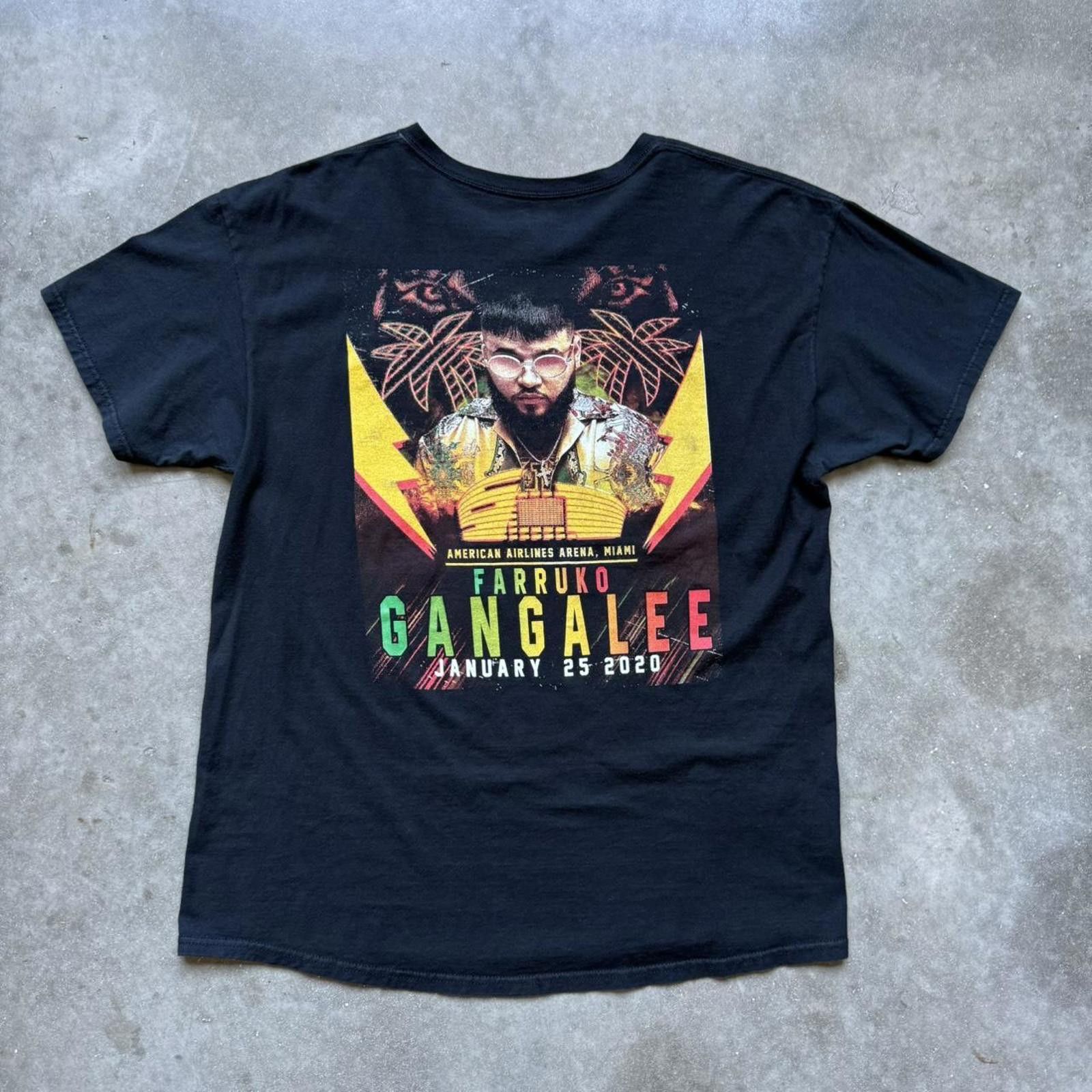 Fruit Of The Loom Farruko American Airlines Arena 2020 Gangalee Graphic TShirt Size US L / EU 52-54 / 3 - 2 Thumbnail