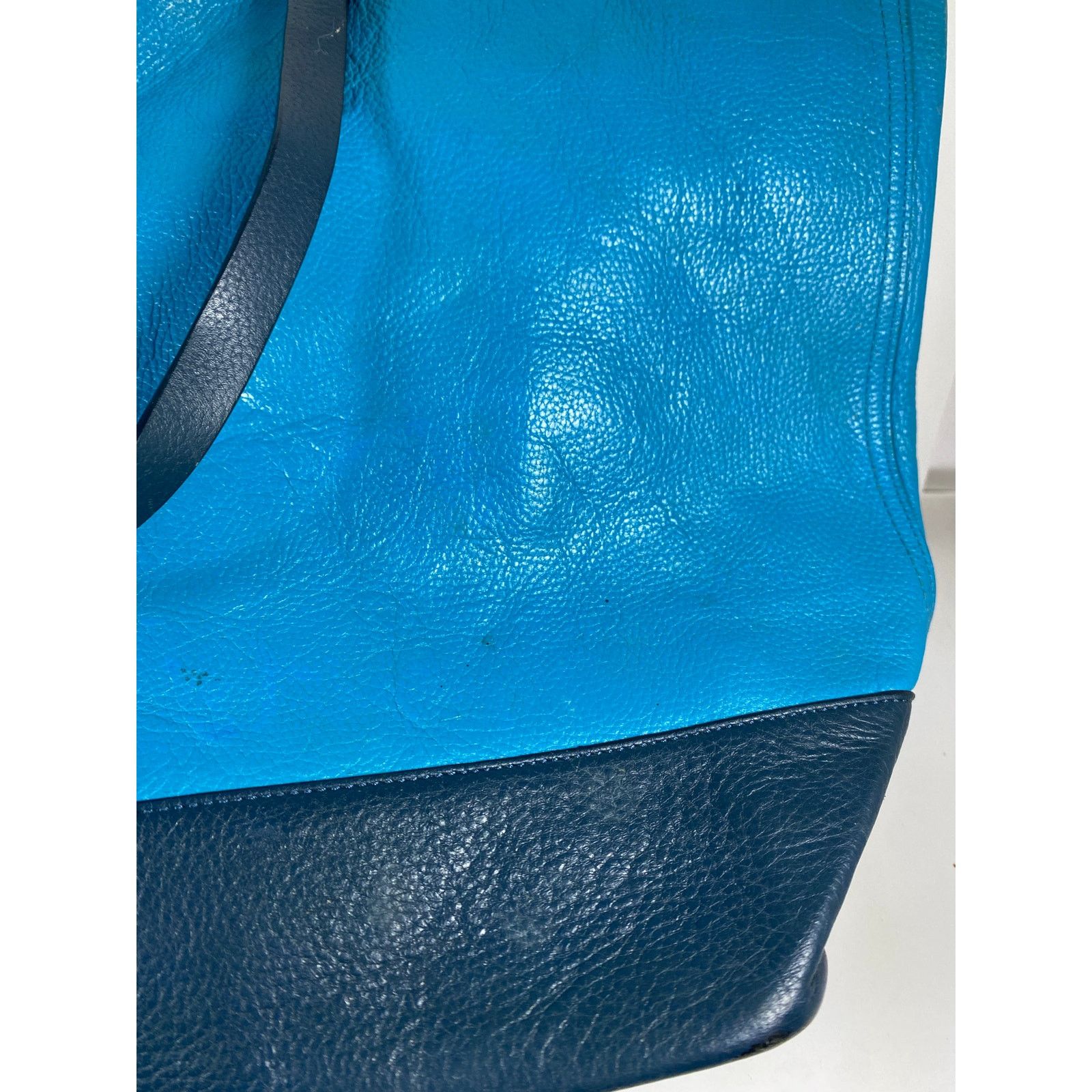 Cole Haan Cole Haan Leather Tote Blue Size ONE SIZE - 2 Thumbnail