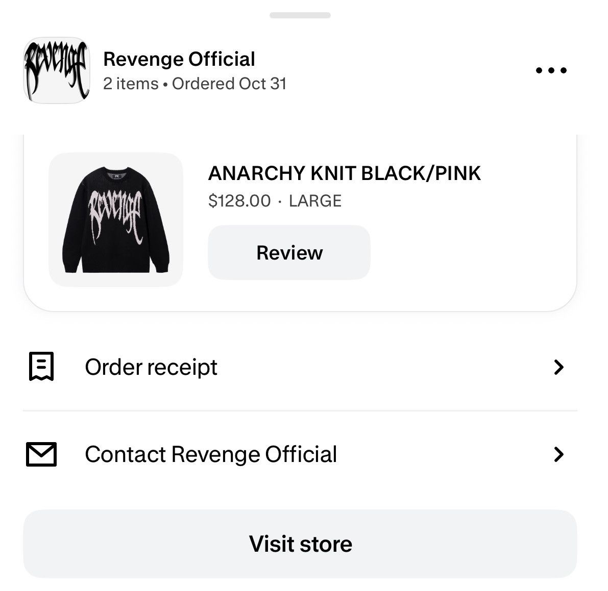 Revenge Revenge Anarchy Knit Sweater Black/Pink Size US L / EU 52-54 / 3 - 7 Thumbnail