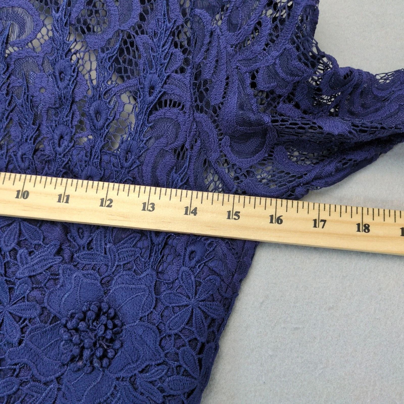Other Maniju Navy Blue Lace Open Back Maxi Dress S Chiffon Lined Size S / US 4 / IT 40 - 7 Thumbnail