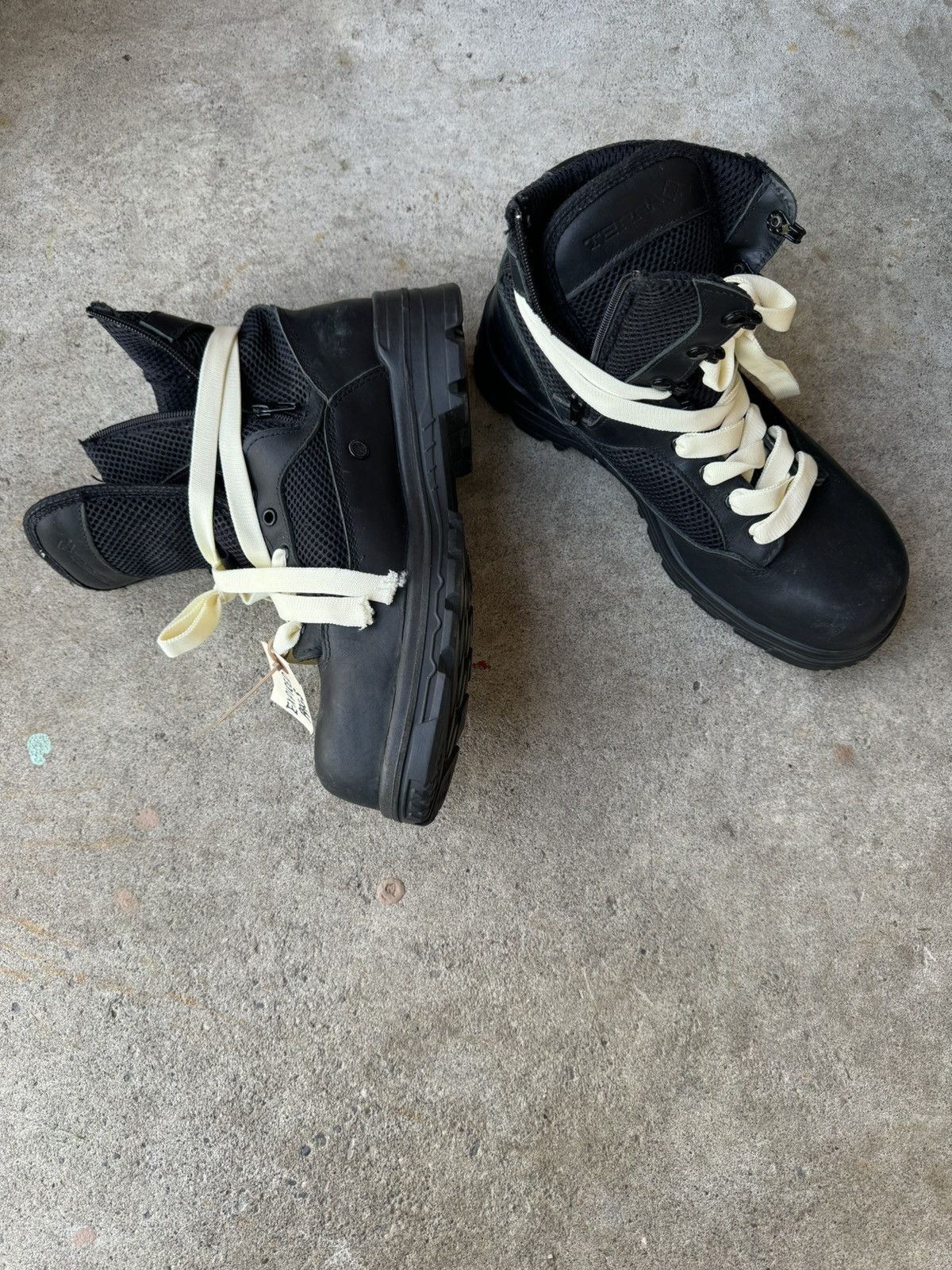 Vintage Black Vintage Military Combat Zip Ankle Boots Size US 11 / EU 44 - 8 Thumbnail