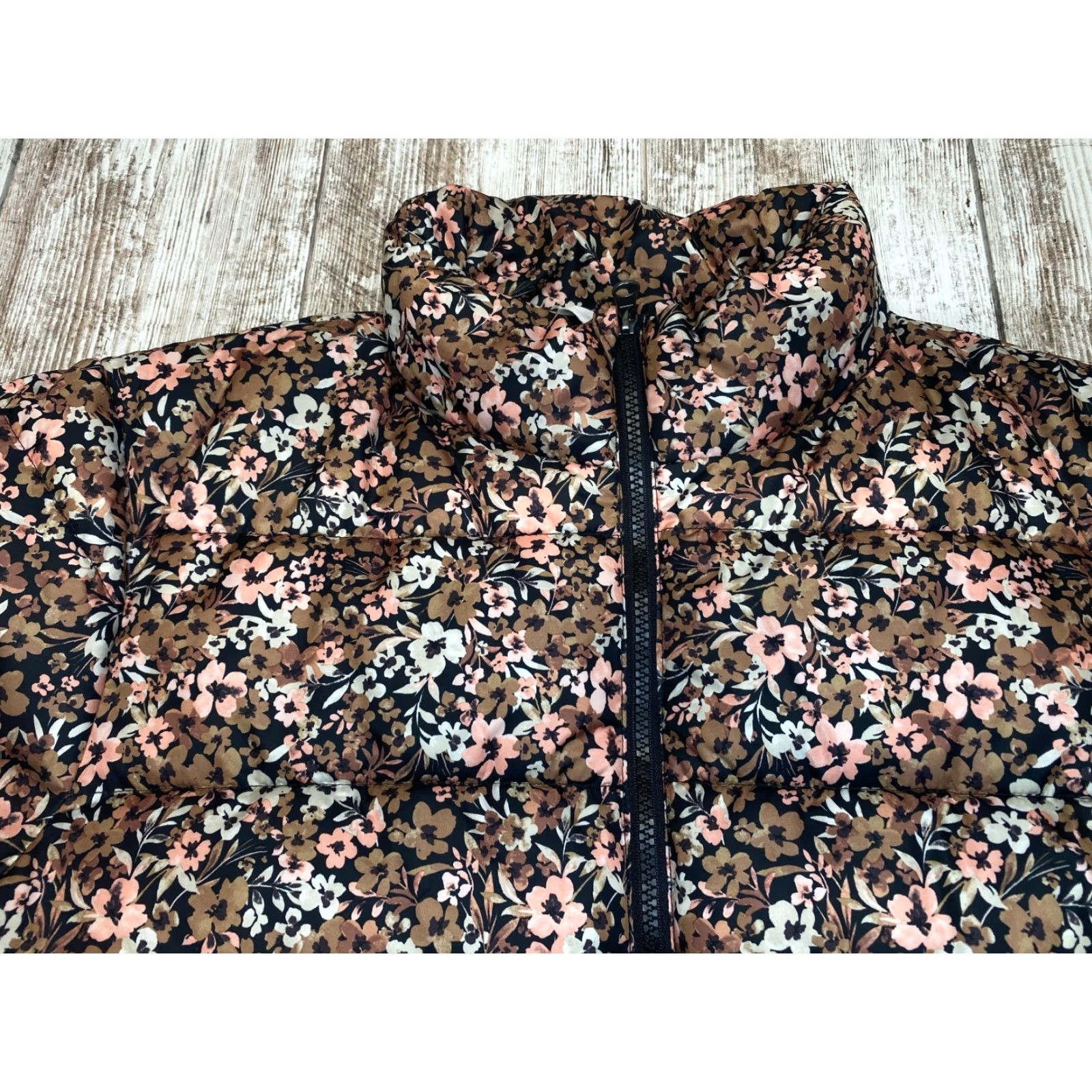 Vintage Time and Tru Time and Tru Women's Mid Weight Pink Ditsy Floral Puffer Jacket Plus Size XL Size XL / US 12-14 / IT 48-50 - 7 Thumbnail