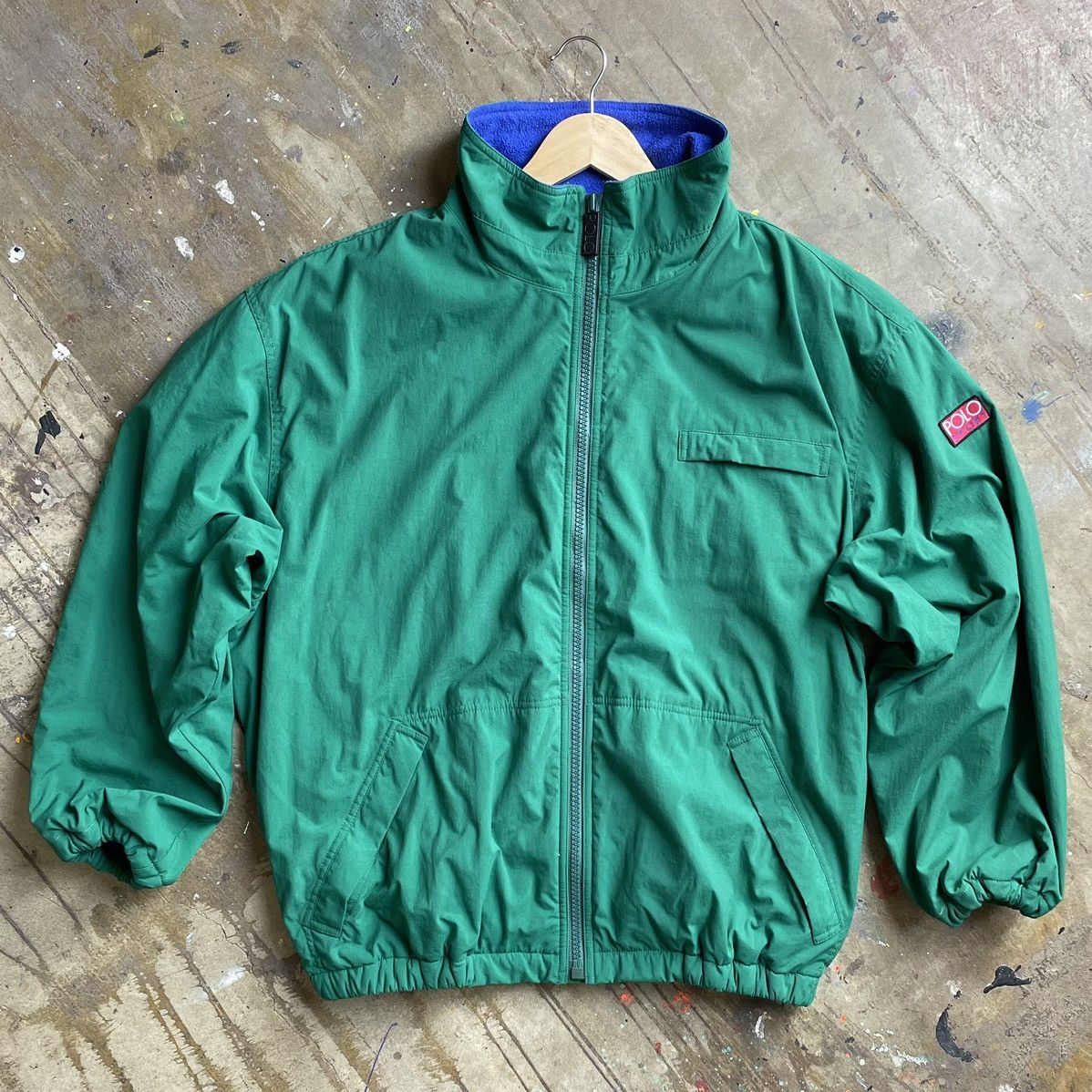 image of Lo Life x Polo Ralph Lauren Polo Sport 90's Hi Tech Jacket in Green, Men's (Size Large)