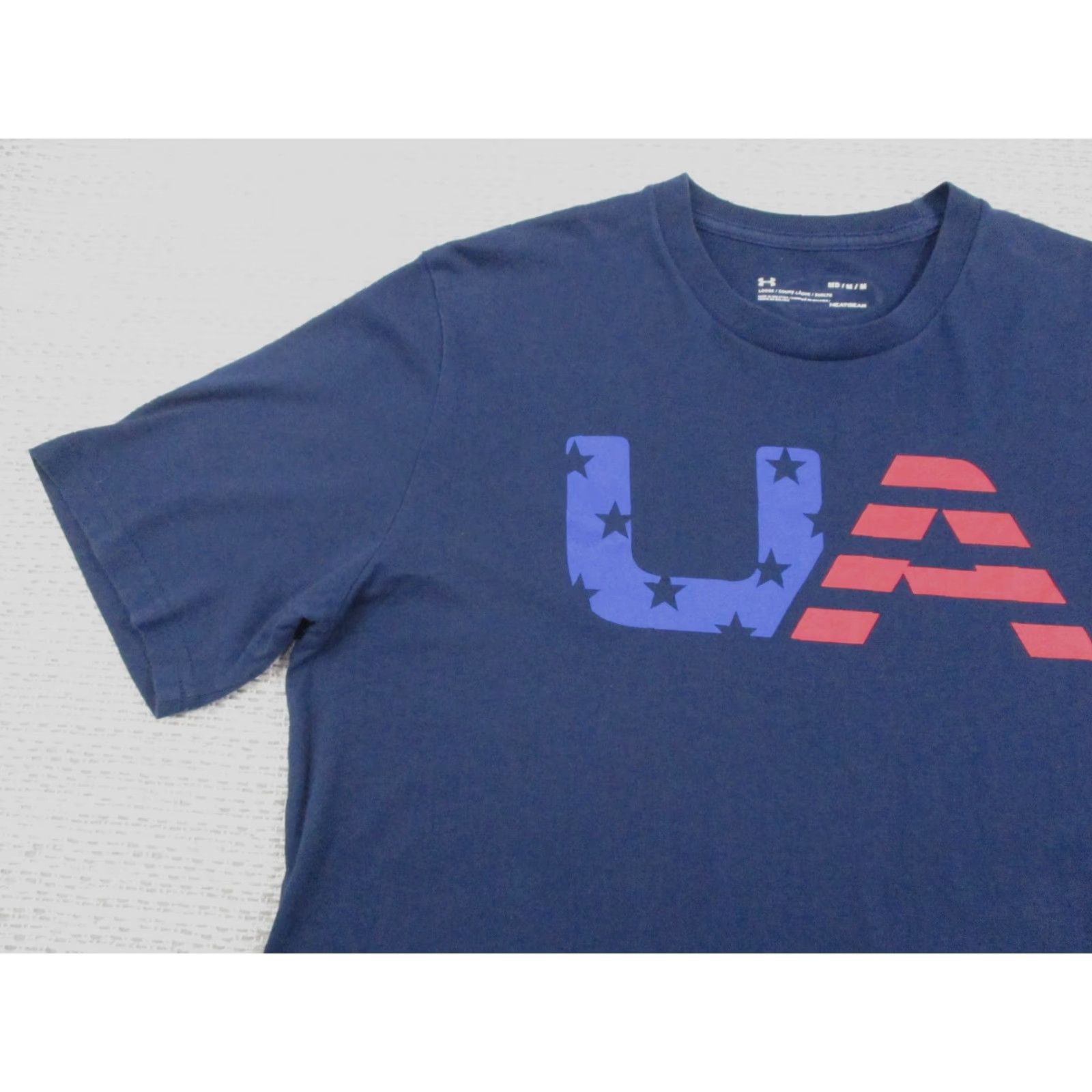 Under Armour Under Armour Shirt Mens Medium Blue USA HeatGear Loose Fit Patriotic Graphic Size US M / EU 48-50 / 2 - 3 Thumbnail