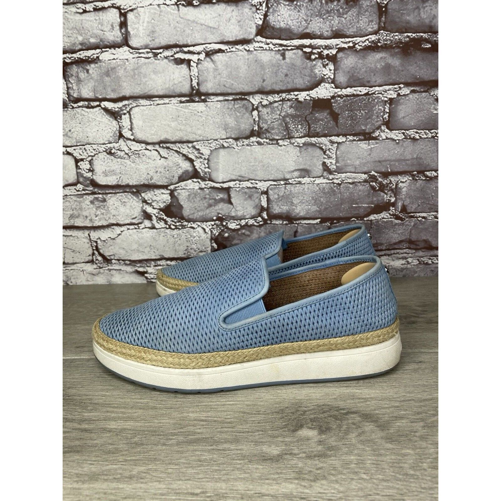 Donald Pliner Donald J Pliner Palm Lagoon Blue Leather Espadrille Shoes Wo Size US 10 / IT 40 - 9 Thumbnail