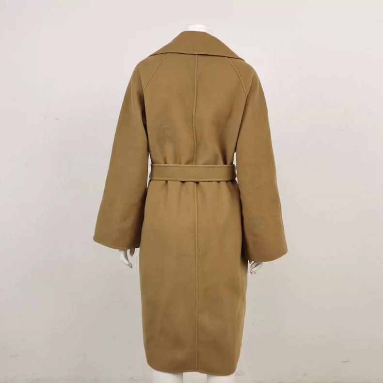 Max Mara Max Mara Long Sleeve Coat in Solid Wool with Lapel Collar Size M / US 6-8 / IT 42-44 - 2 Thumbnail