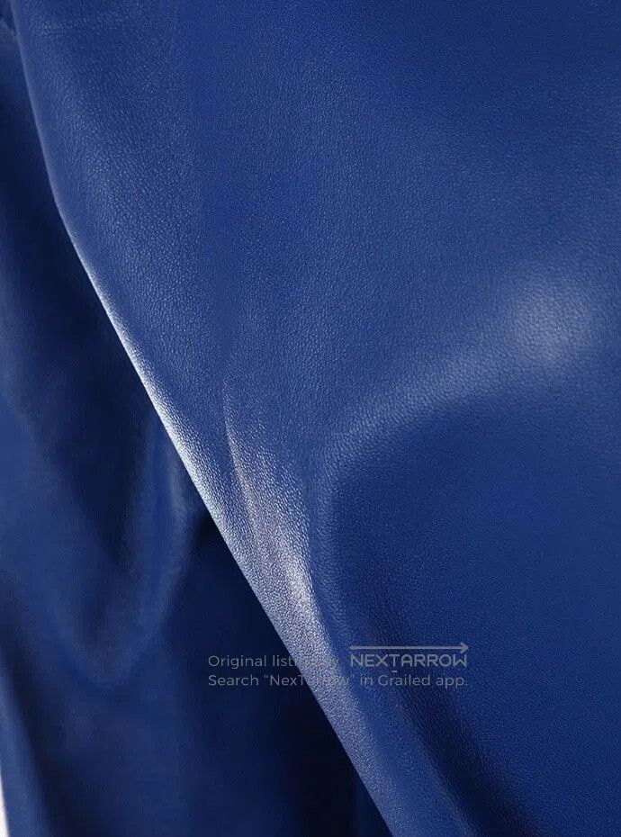 Loewe LOEWE Electric Blue Leather Coat. Size XXS / US 00 / IT 34 - 6 Thumbnail