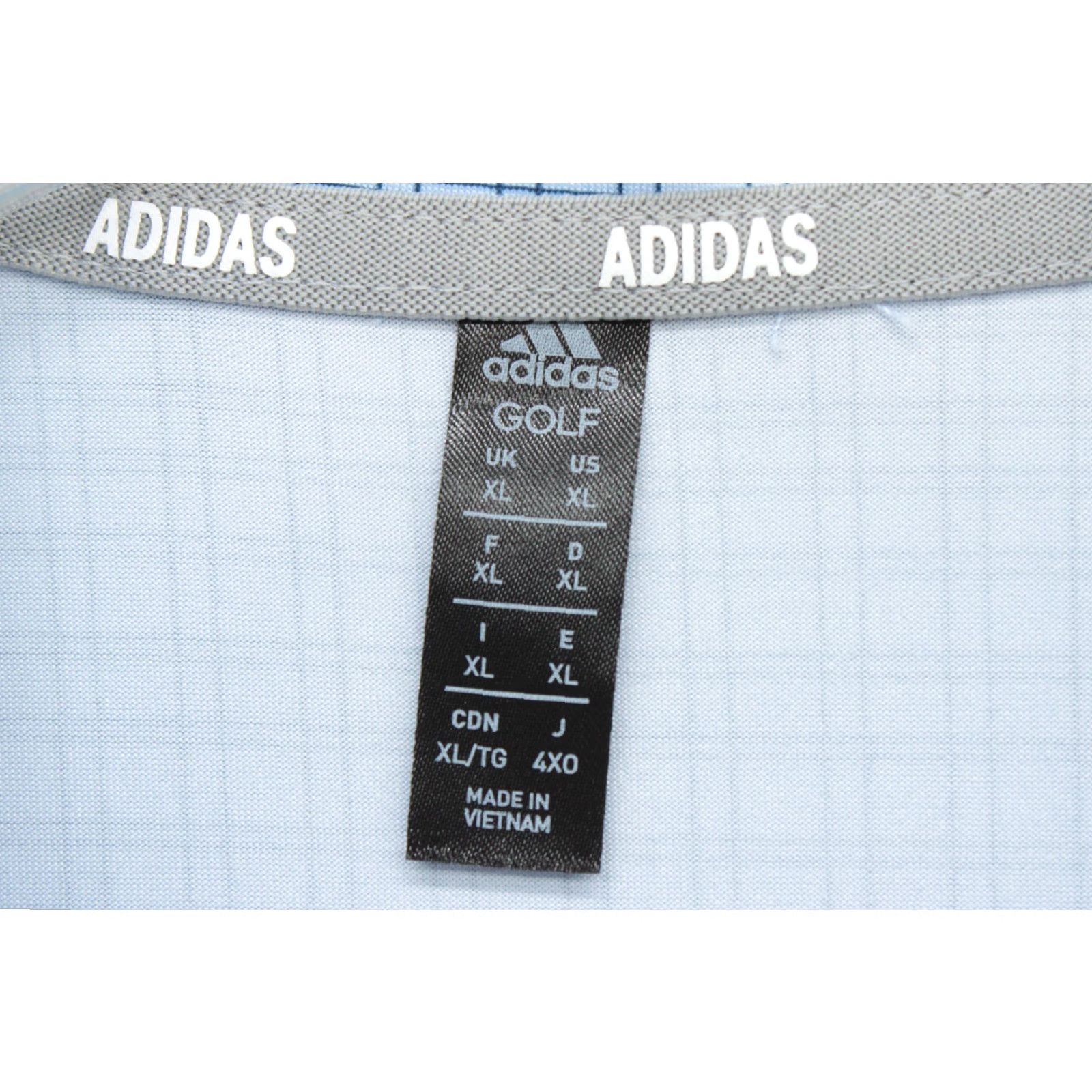 Adidas Adidas Polo Golf Shirt Men XL Blue Check Logo Polo Casual Office Preppy Athleisure Sports Mens Size US XL / EU 56 / 4 - 6 Thumbnail