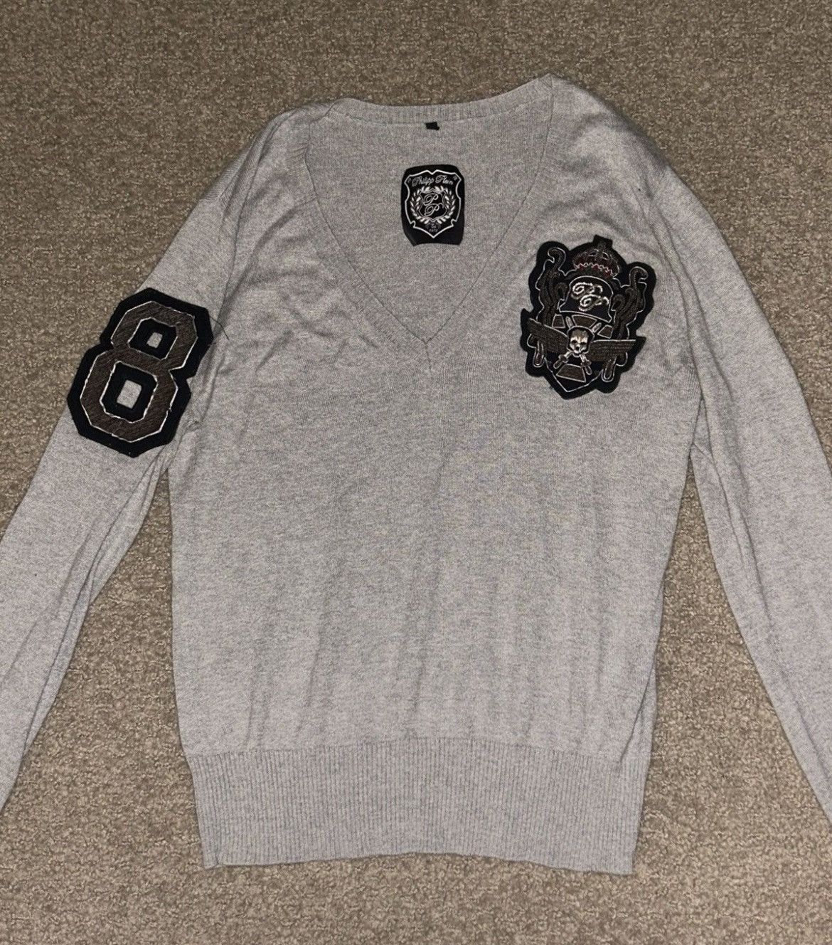 Philipp Plein Rare vintage philipp plein silk cashmere sweater emblem Size US M / EU 48-50 / 2 - 1 Thumbnail