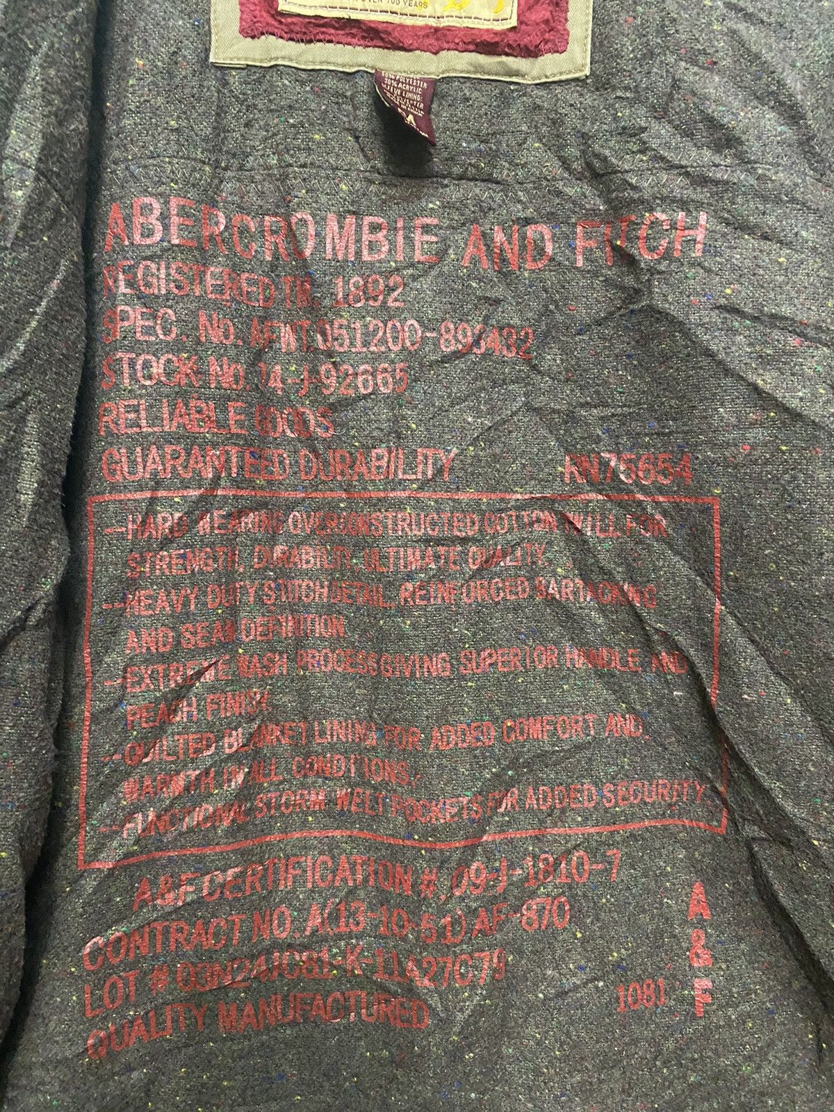 Abercrombie & Fitch × Vintage Abercrombie and Fitch Jacket Wool Lined Full Zip Up Trucker Size US M / EU 48-50 / 2 - 17 Thumbnail