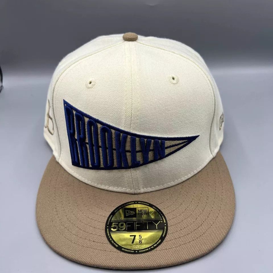New Era Brooklyn Dodgers Hat Men 7 5/8 59Fifty MLB Fitted Cap New Size ONE SIZE - 2 Thumbnail