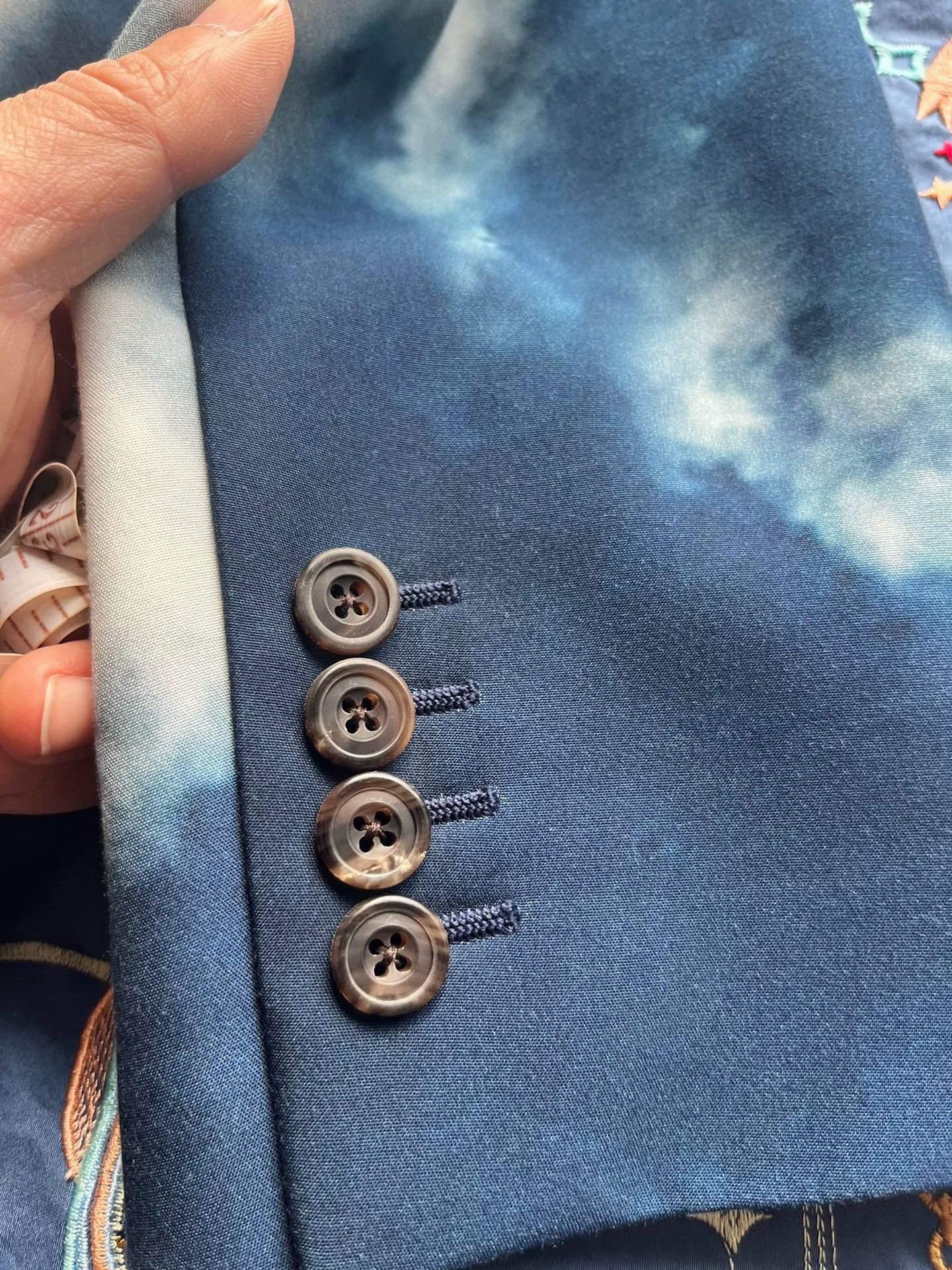Alexander McQueen Alexander McQueen Blue White Tie-Dye Suit Set Size US S / EU 44-46 / 1 - 5 Thumbnail