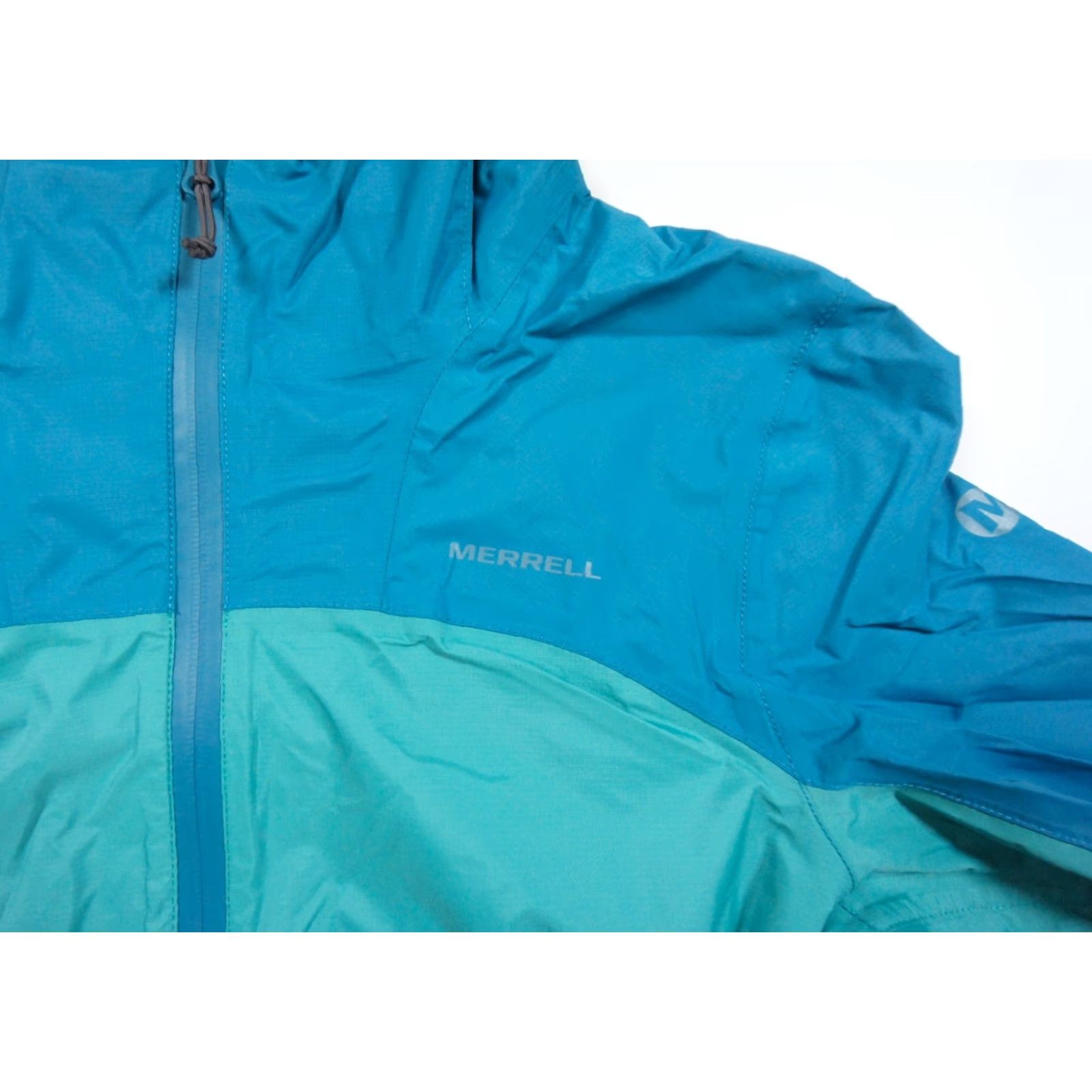 Merrell Merrell Windbreaker Jacket Womens XS Blue Full Zip Hooded Outdoor Sport Lightweight Water Resistant Regular Size XS Women Size XS / US 0-2 / IT 36-38 - 3 Thumbnail