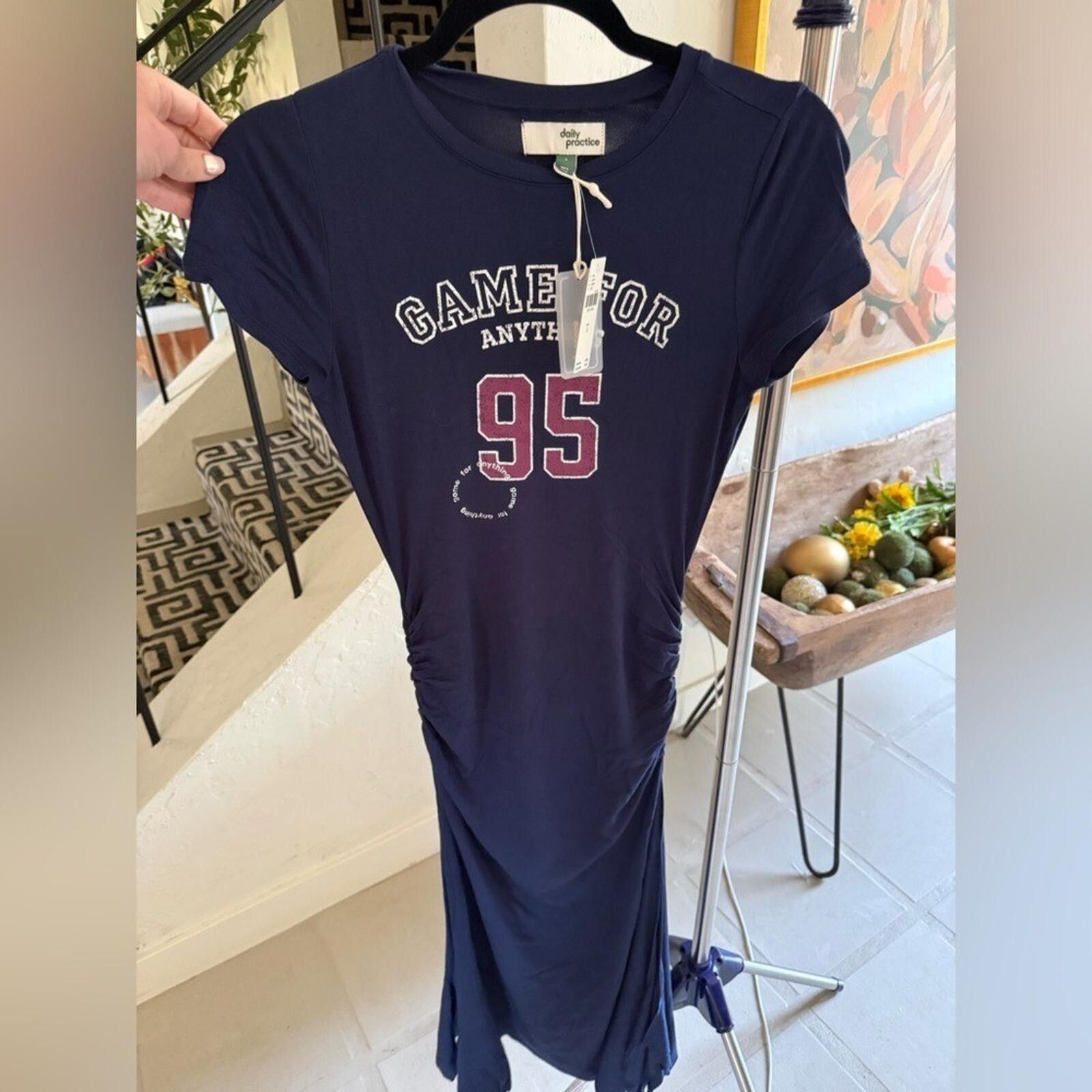 Anthropologie Anthropologie Daily Practice Ready Set Go Midi Dress Navy S Size S / US 4 / IT 40 - 10 Thumbnail
