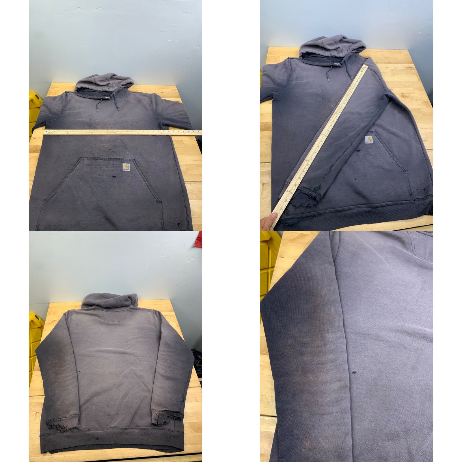 Carhartt Carhartt Hoodie Mens L Tall Blue Faded Distress Pullover 11797 Grunge Outdoor Winter Size US L / EU 52-54 / 3 - 8 Thumbnail